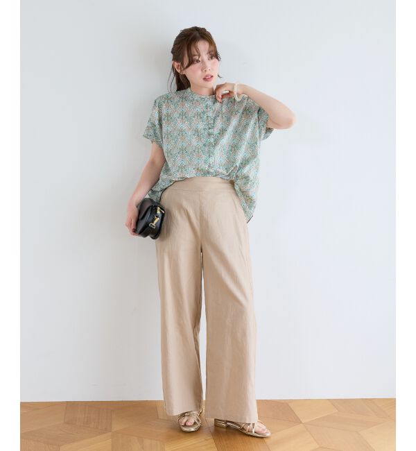  「【清涼感抜群】麻ワイドクロップドパンツ」|その他|