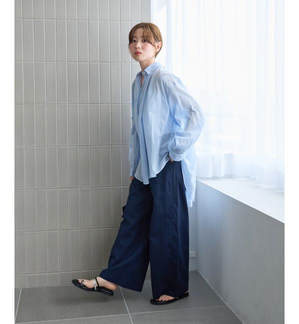  「【清涼感抜群】麻ワイドクロップドパンツ」|その他|