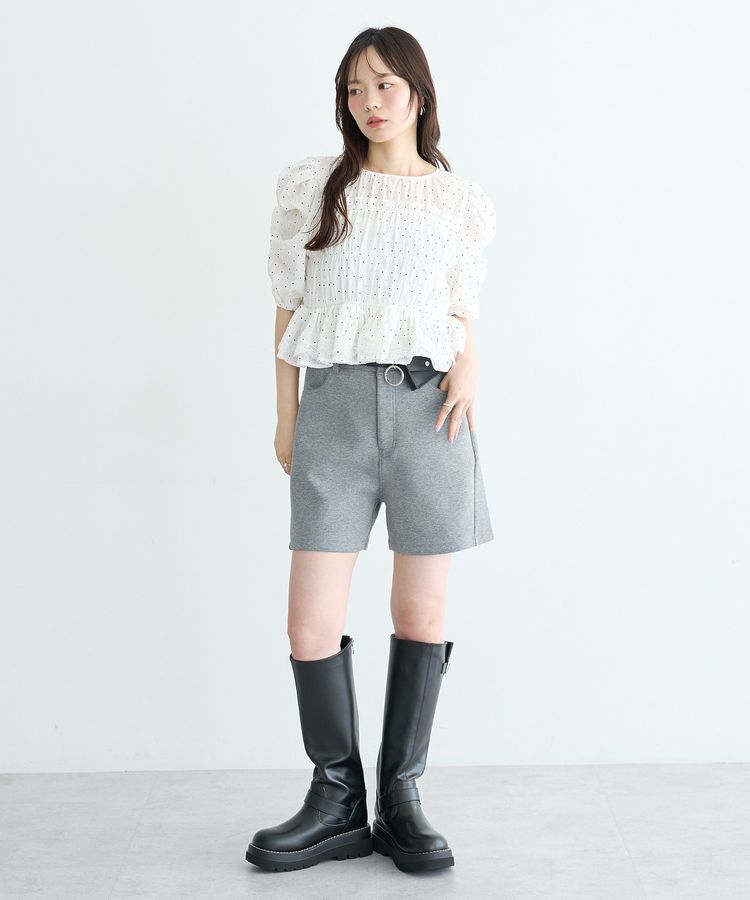 earth music&ecology「レースティアードシャーリングブラウス」|シャツ・ブラウス|
