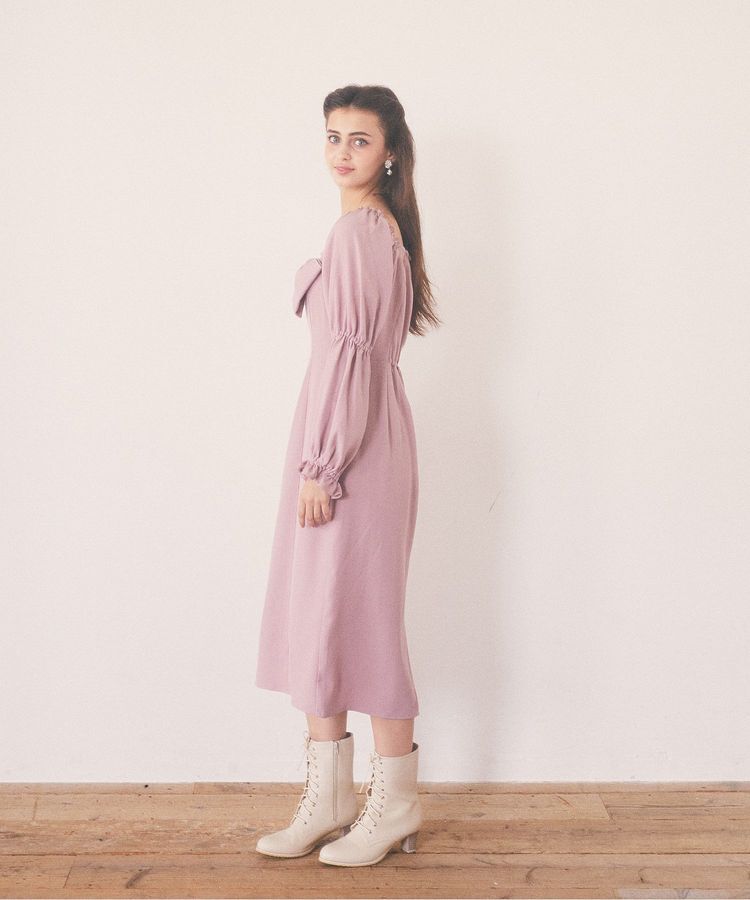 Maison de FLEUR Petite Robe「愛され上手なリボンワンピース」|ワンピース|