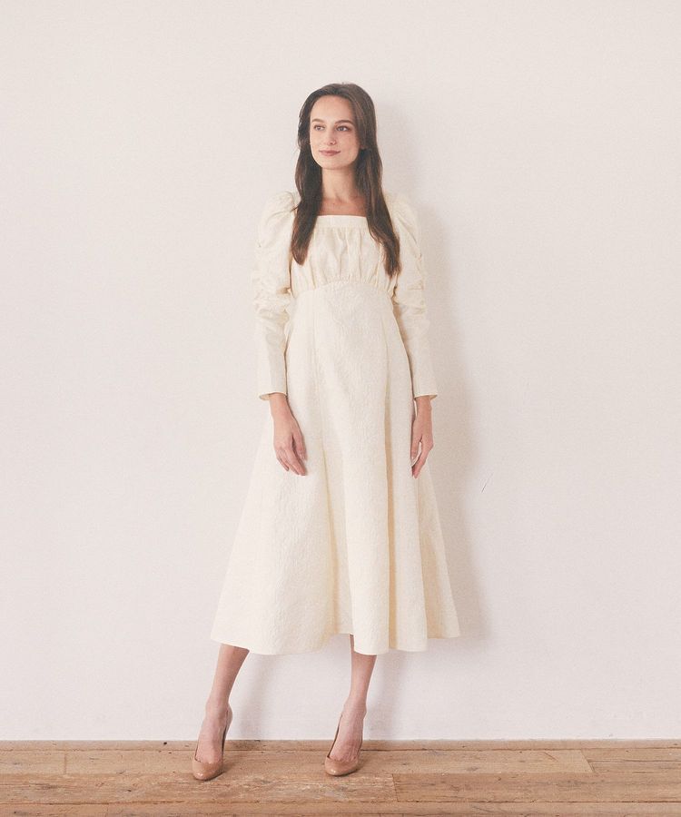 Maison de FLEUR Petite Robe「慈愛に満ちたジャカードワンピース」|ワンピース|
