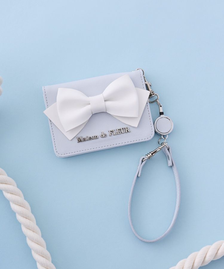 Maison de FLEUR「マリンリボンパスケース」|その他|ライトブルー