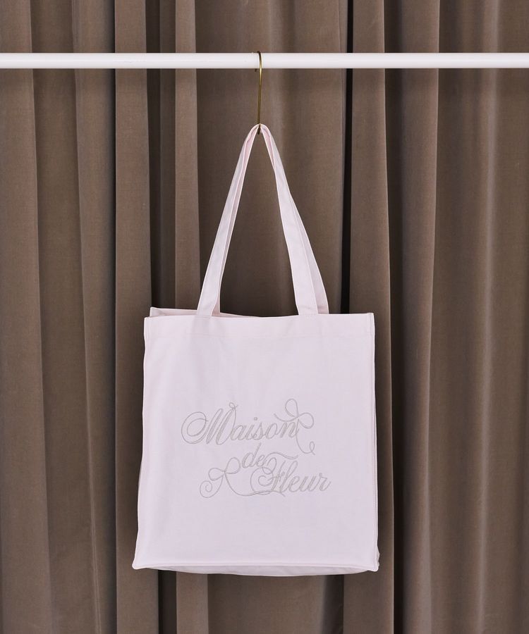 Maison de FLEUR「【予約】ブランドロゴ刺繍スクエアトートバッグ」|トートバッグ|