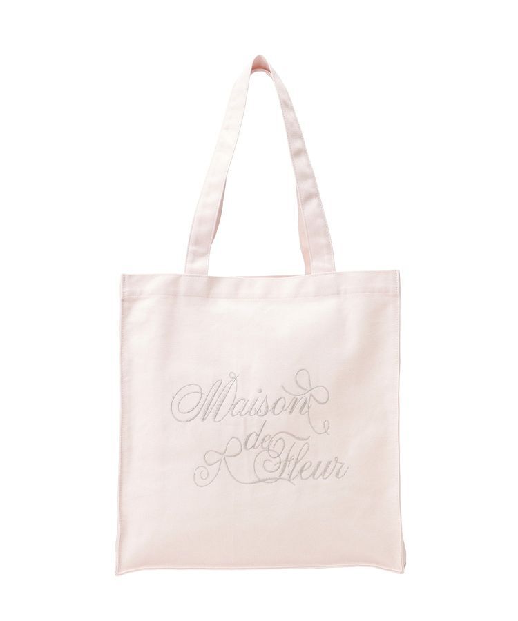Maison de FLEUR「【予約】ブランドロゴ刺繍スクエアトートバッグ」|トートバッグ|