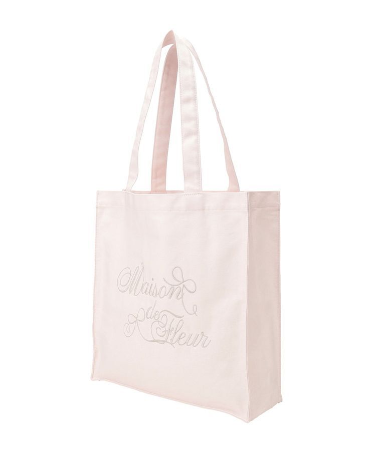 Maison de FLEUR「【予約】ブランドロゴ刺繍スクエアトートバッグ」|トートバッグ|