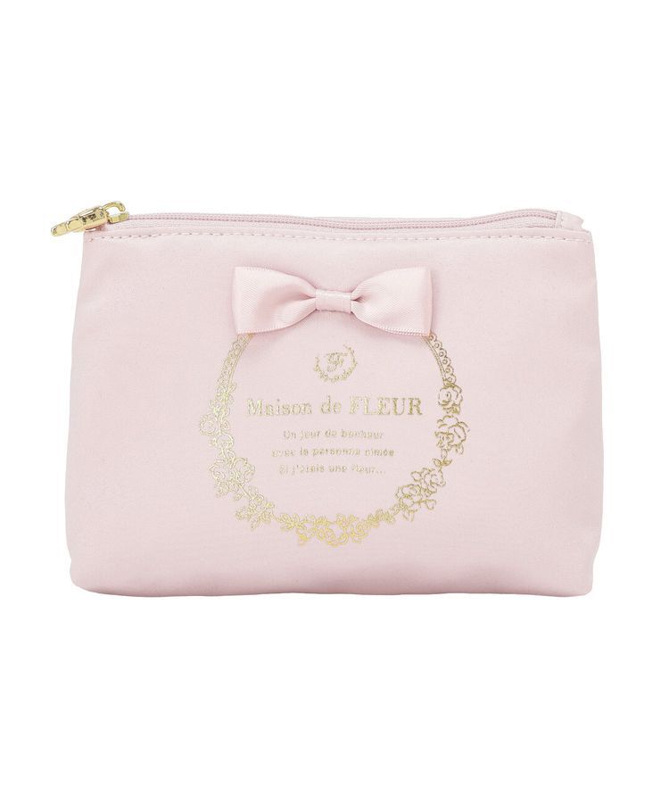Maison de FLEUR「【予約】サテンリボンティッシュケース」|ポーチ|