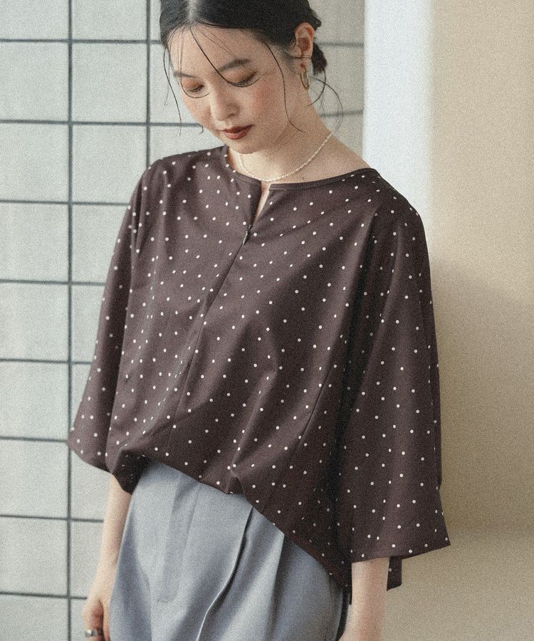 Green Parks「ハーフZIPドルマンプルオーバー」|Tシャツ・カットソー|Brown