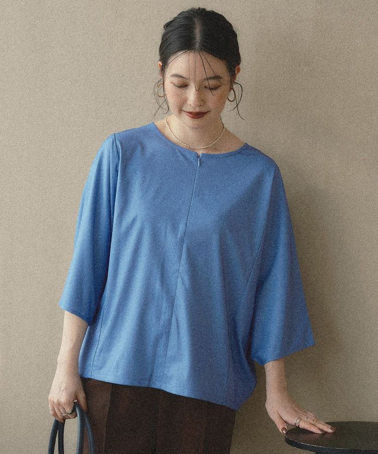 Green Parks「ハーフZIPドルマンプルオーバー」|Tシャツ・カットソー|Blue