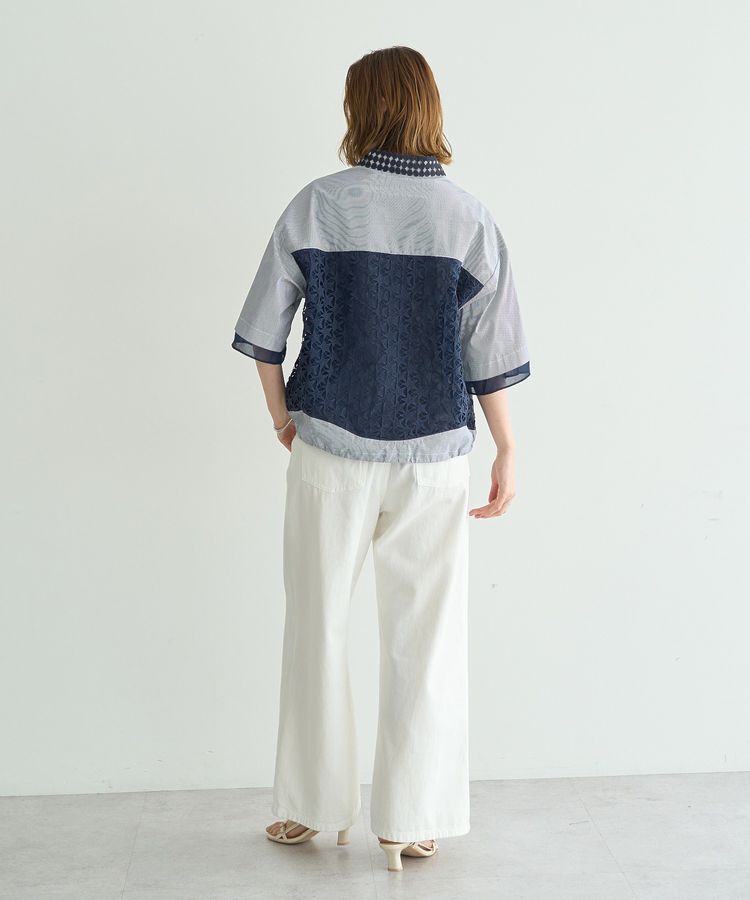 Editt by YECCA VECCA「レースMIXレイヤードハーフスリーブシャツ」|シャツ・ブラウス|