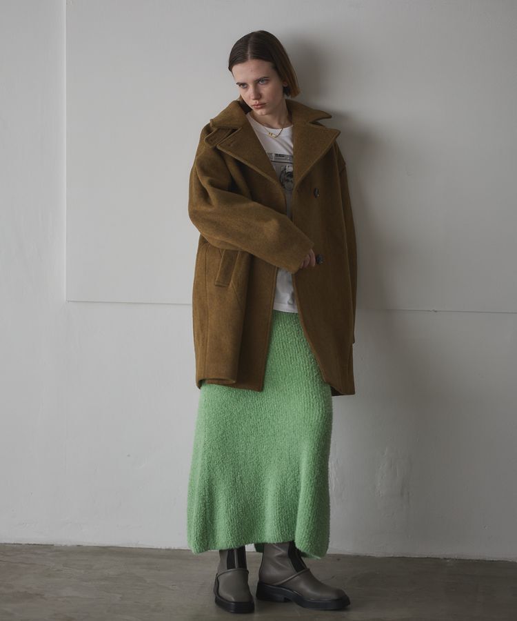GARAGE OF GOOD CLOTHING「フェザーヤーンロングスカート」|タイト|