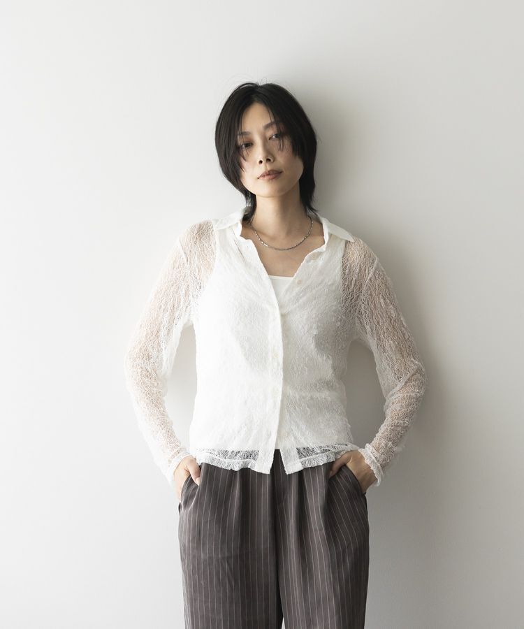 GARAGE OF GOOD CLOTHING「レースシアーシャツ」|Tシャツ・カットソー|Ivory