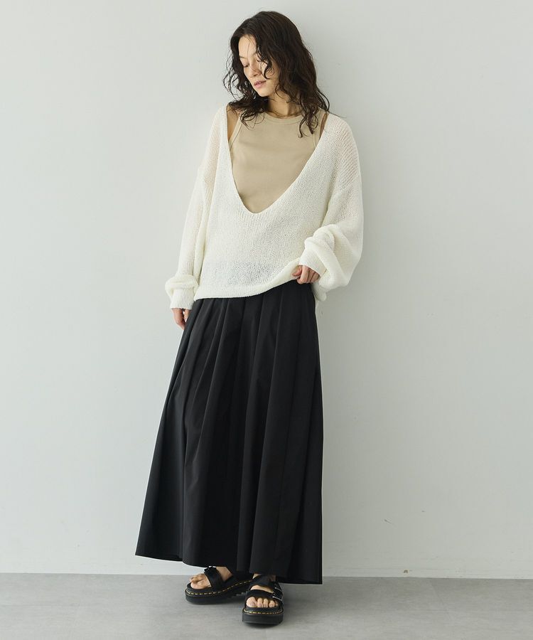 GARAGE OF GOOD CLOTHING「タフタタックボリュームロングスカート」|スカート|