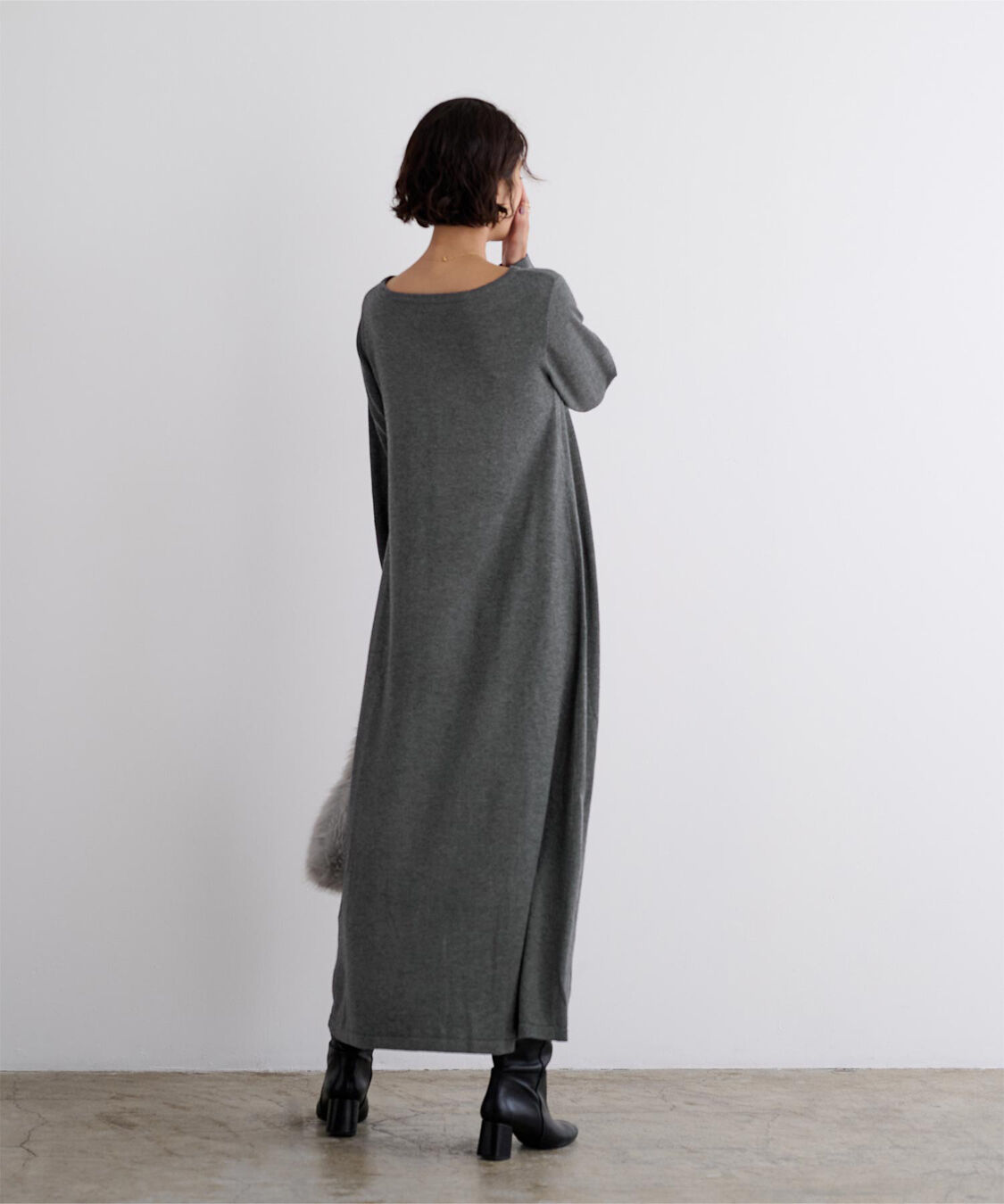 ur's「ボートネックロングニットワンピース」|ワンピース|