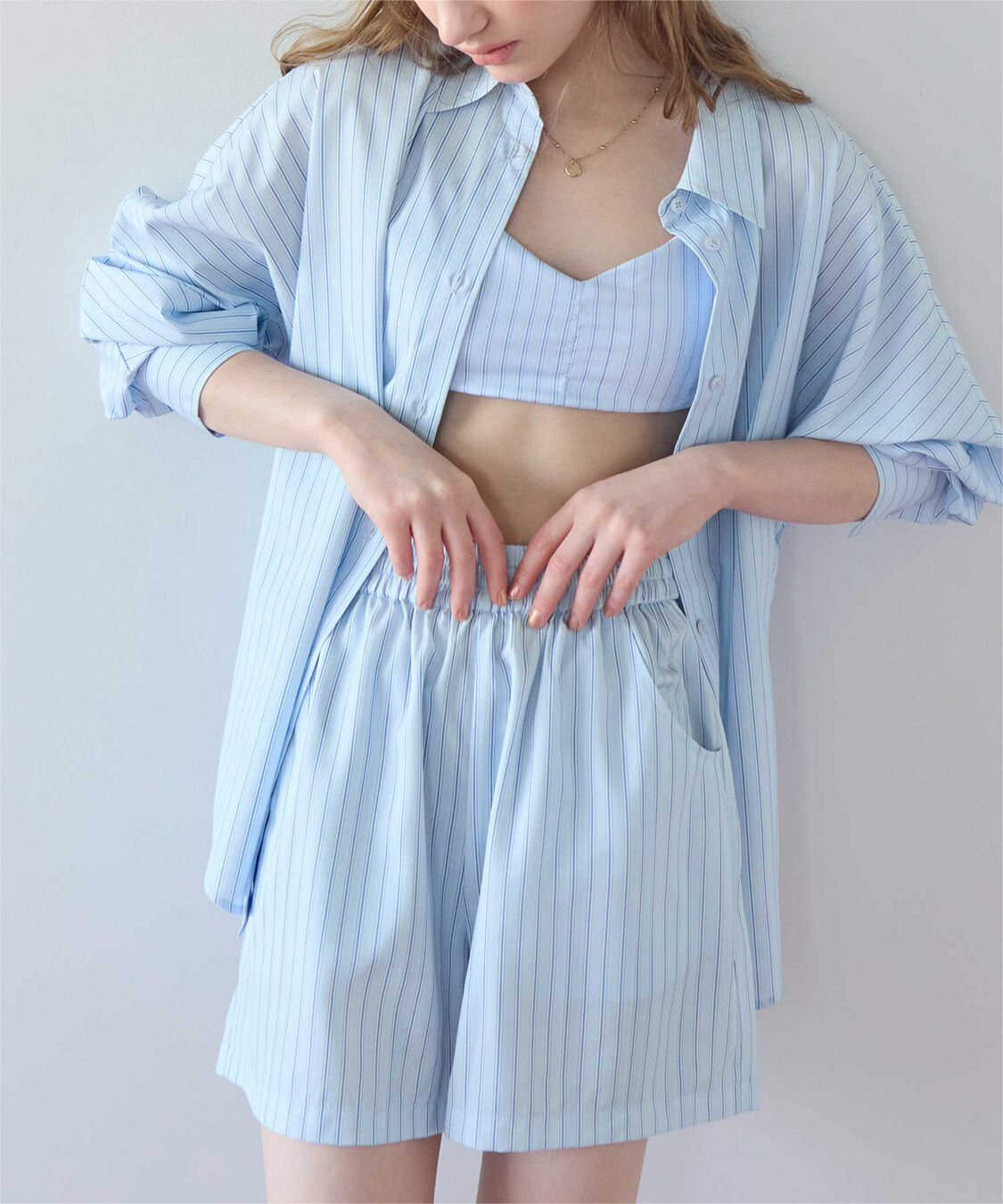 SEA DRESS「ドルマンオーバーサイズシャツ」|その他|ストライプ/ブルー
