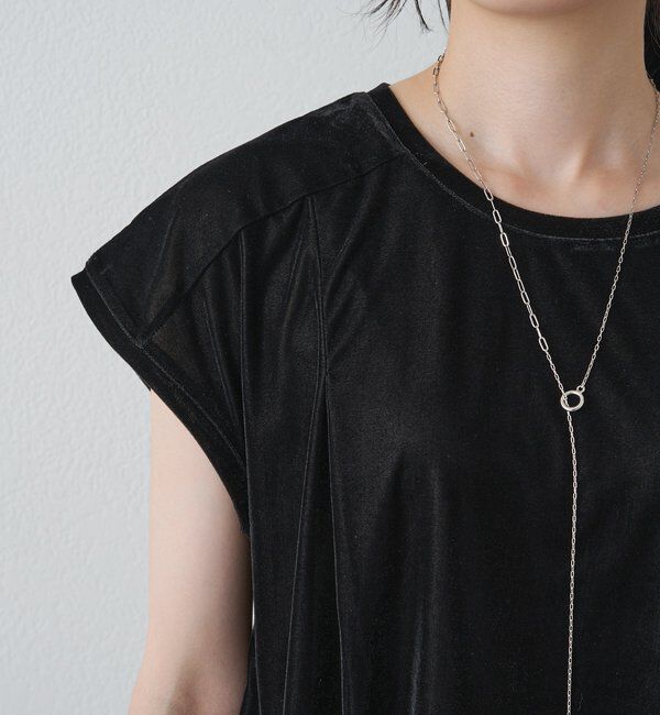  「レースヘムシアーベロアTシャツ」|Tシャツ・カットソー|