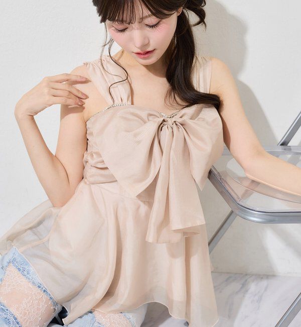  「フロントリボンチュニック」|シャツ・ブラウス|