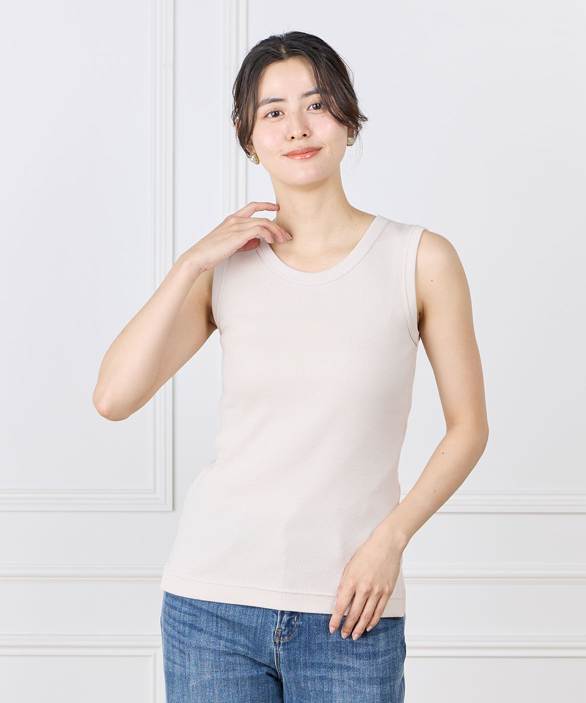 INED「コットンリブタンクトップ《YVON》」|タンクトップ|