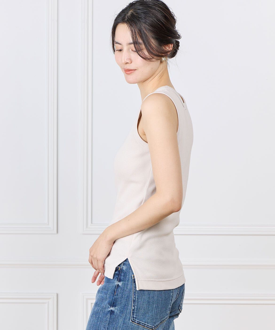 INED「コットンリブタンクトップ《YVON》」|タンクトップ|