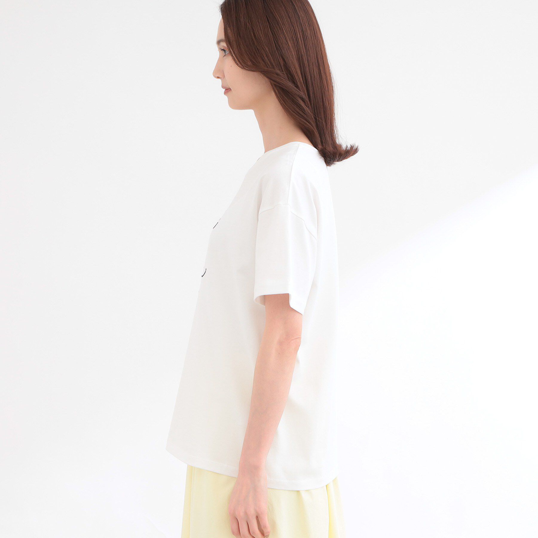 Reflect「【接触冷感】ラインアート刺繍Tシャツ」|Tシャツ・カットソー|
