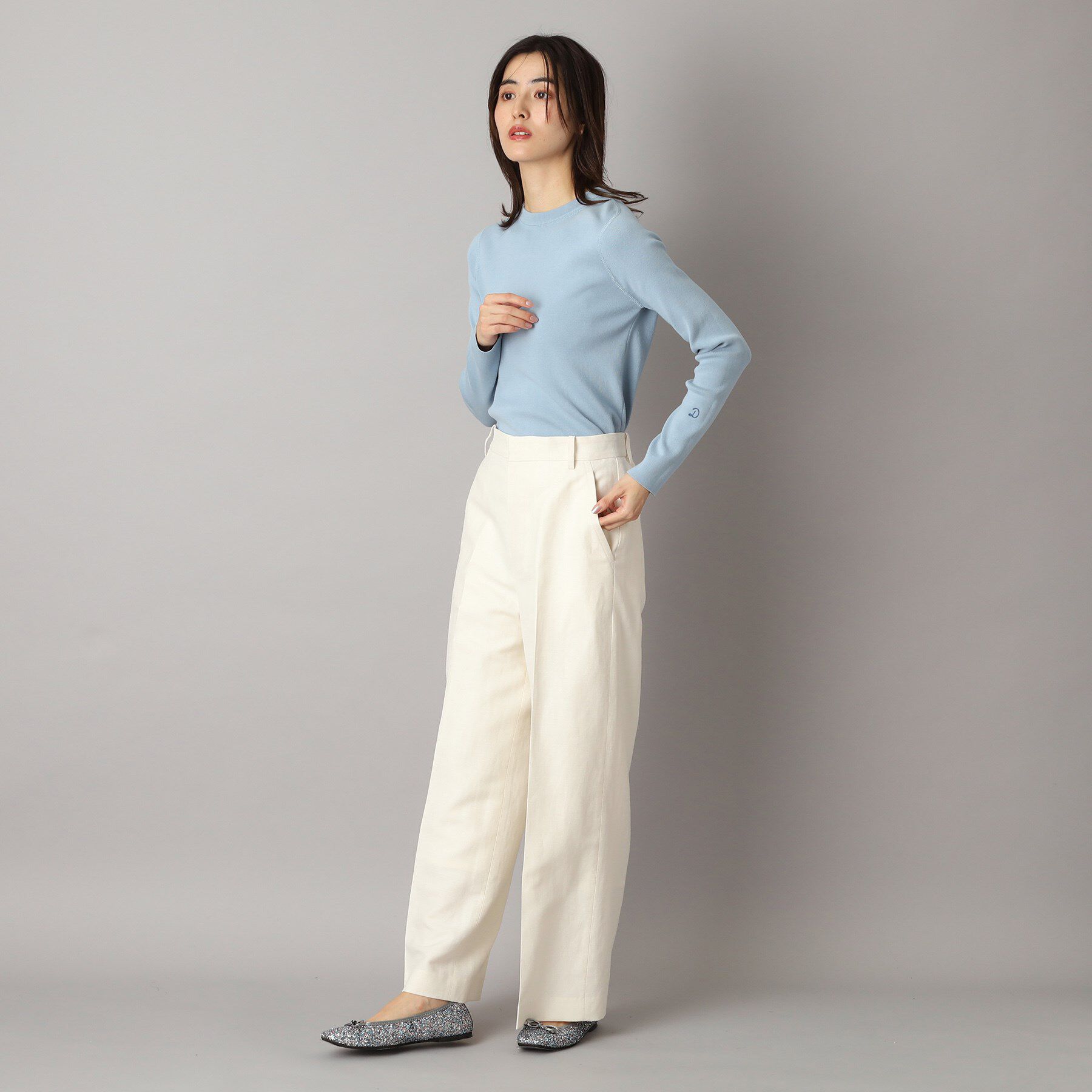 DRESSTERIOR「◆【ウォッシャブル】コットンフルニードルプルオーバーニット」|ニット・セーター|