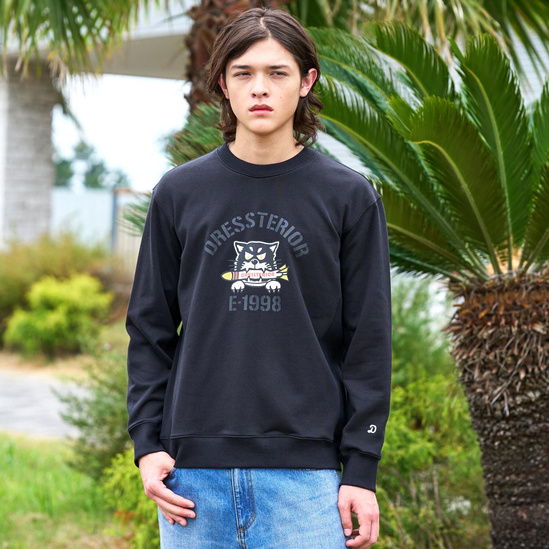 DRESSTERIOR「◆ミサイルキャット スウェットクルーネックTシャツ」|Tシャツ・カットソー|