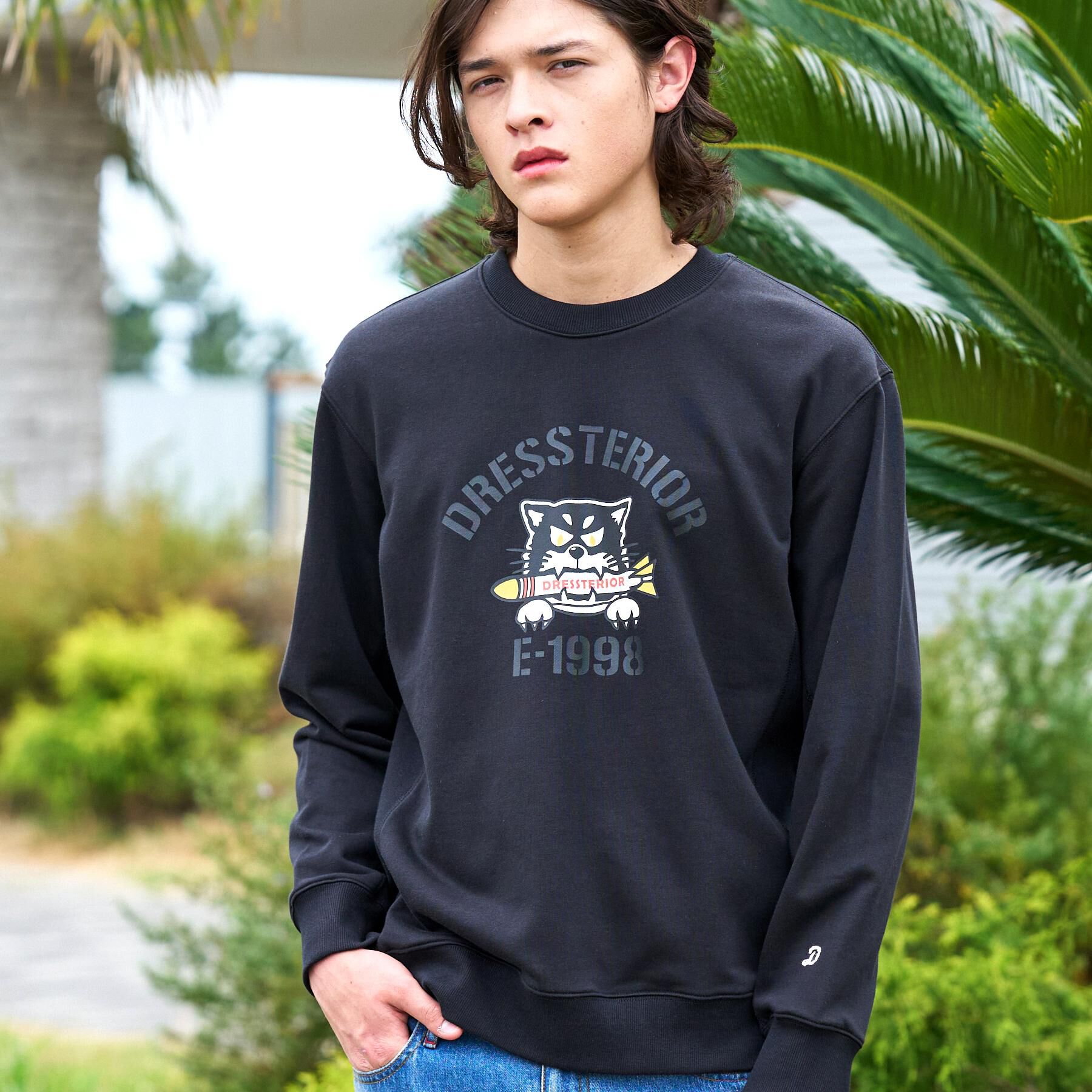 DRESSTERIOR「◆ミサイルキャット スウェットクルーネックTシャツ」|Tシャツ・カットソー|