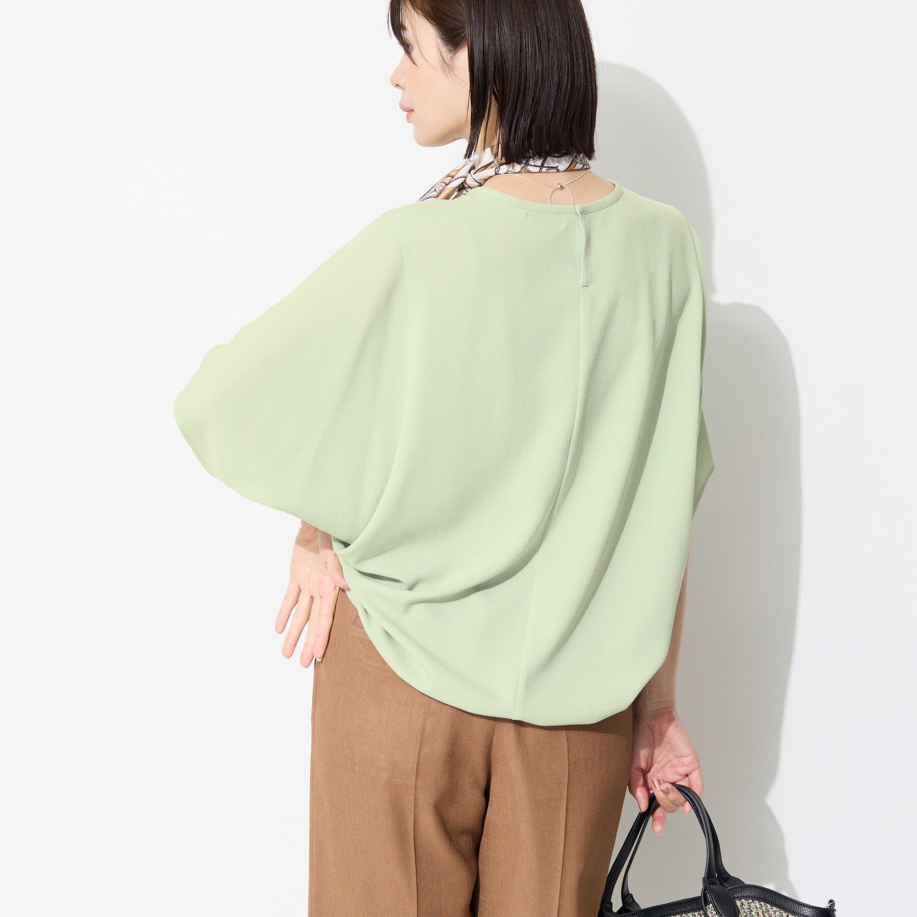 INDIVI「【洗える／2WAY／裾ドロスト付き】 ドルマンスリーブチュニックトップス」|Tシャツ・カットソー|