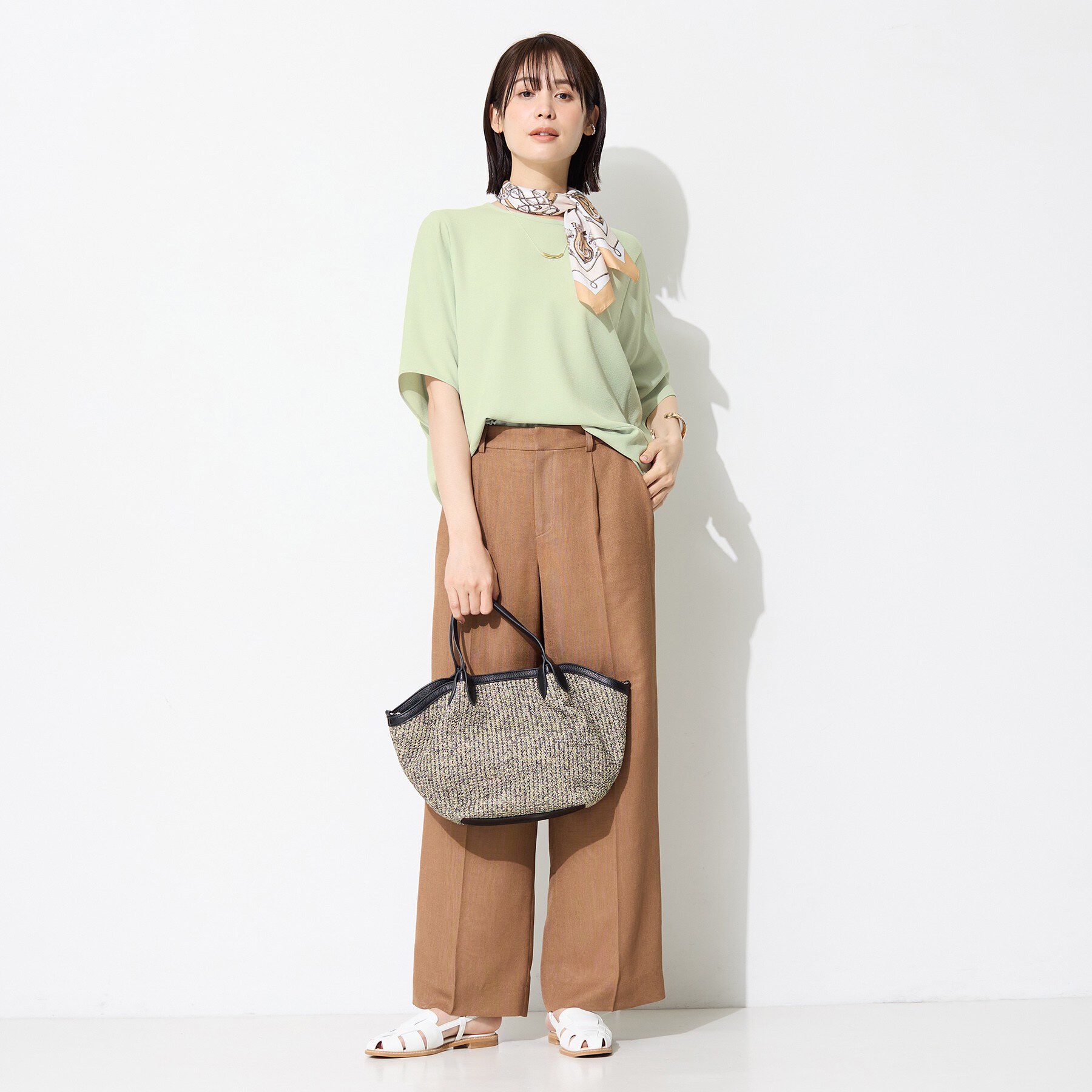 INDIVI「【洗える／2WAY／裾ドロスト付き】 ドルマンスリーブチュニックトップス」|Tシャツ・カットソー|