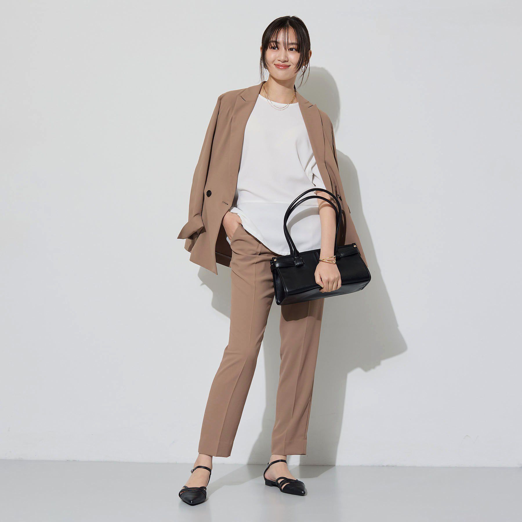INDIVI「【洗える／2WAY／裾ドロスト付き】 ドルマンスリーブチュニックトップス」|Tシャツ・カットソー|