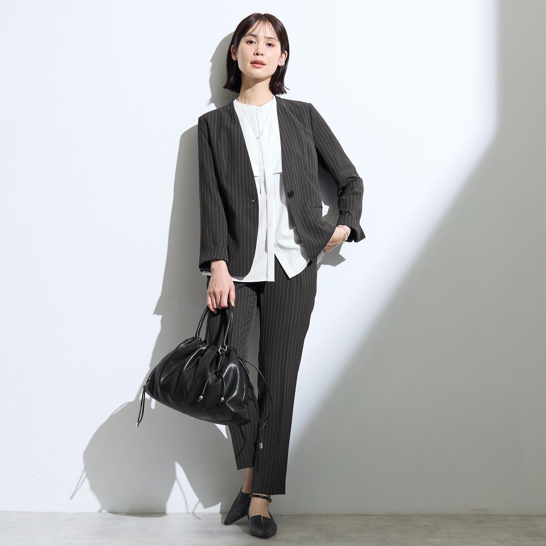 INDIVI「【新作登場！着る日傘】 カラーレスジャケット」|ノーカラージャケット|