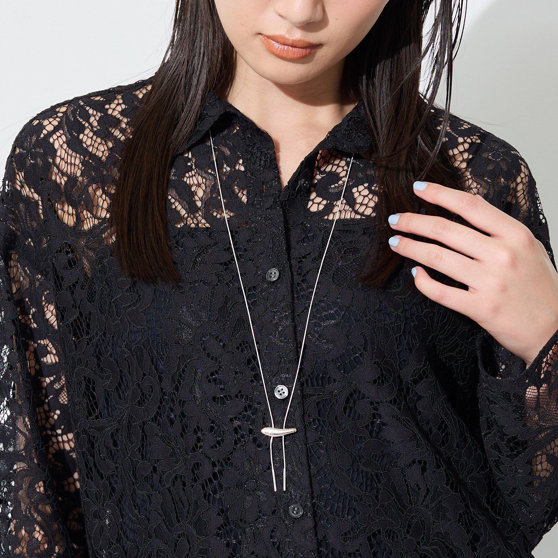 INDIVI「【長さ調整自由】ナロータイネックレス」|ネックレス|