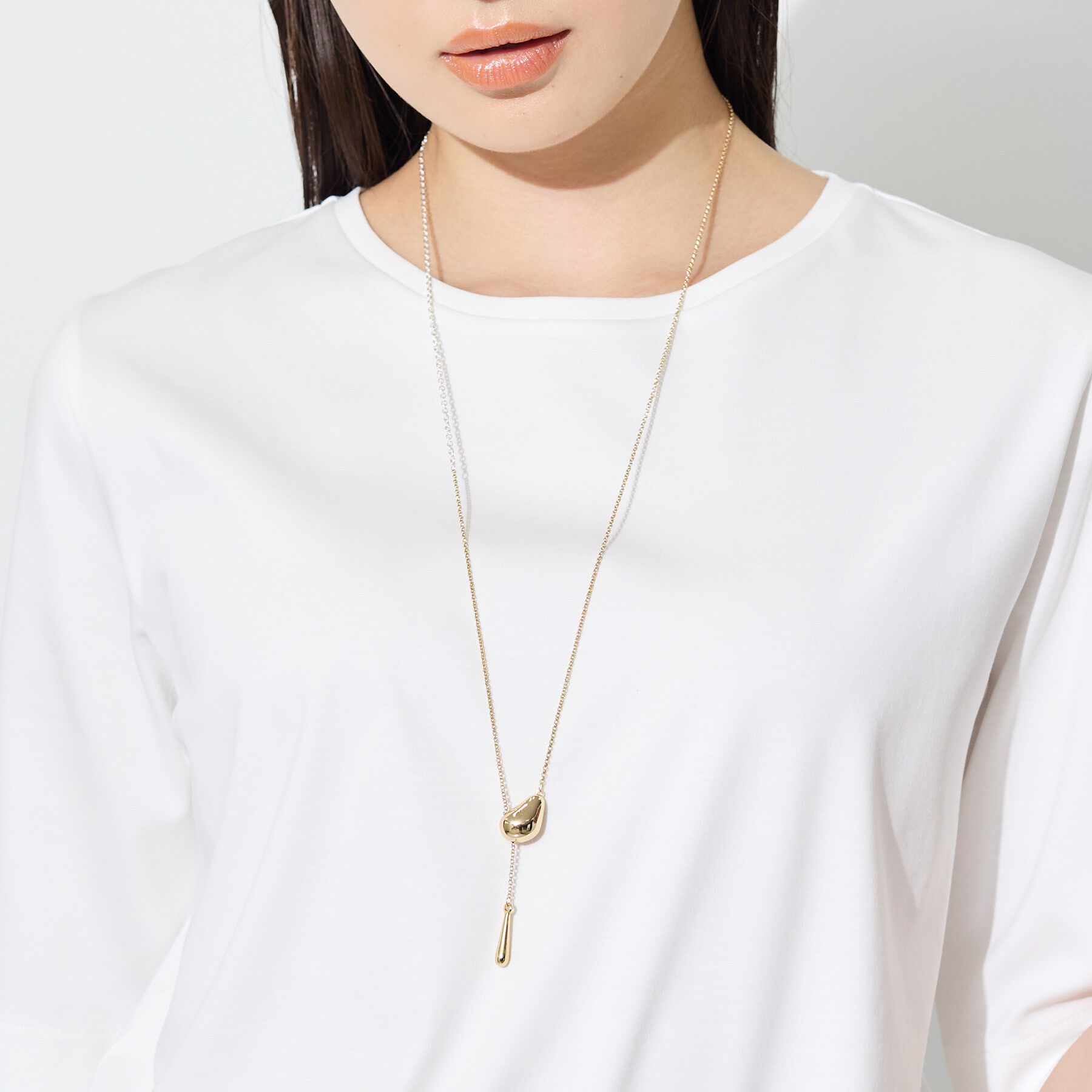 INDIVI「フリードロップ デザインネックレス」|ネックレス|