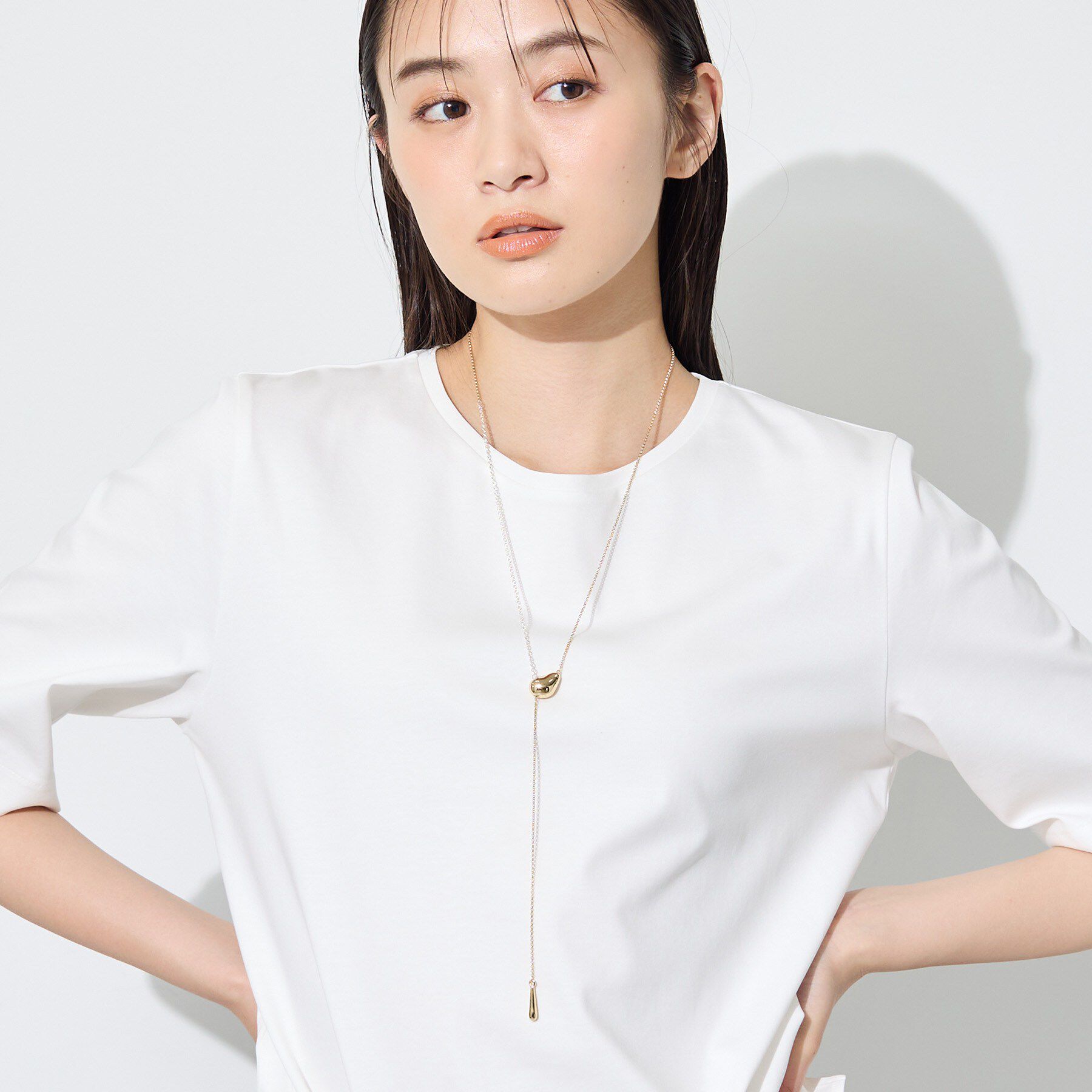 INDIVI「フリードロップ デザインネックレス」|ネックレス|