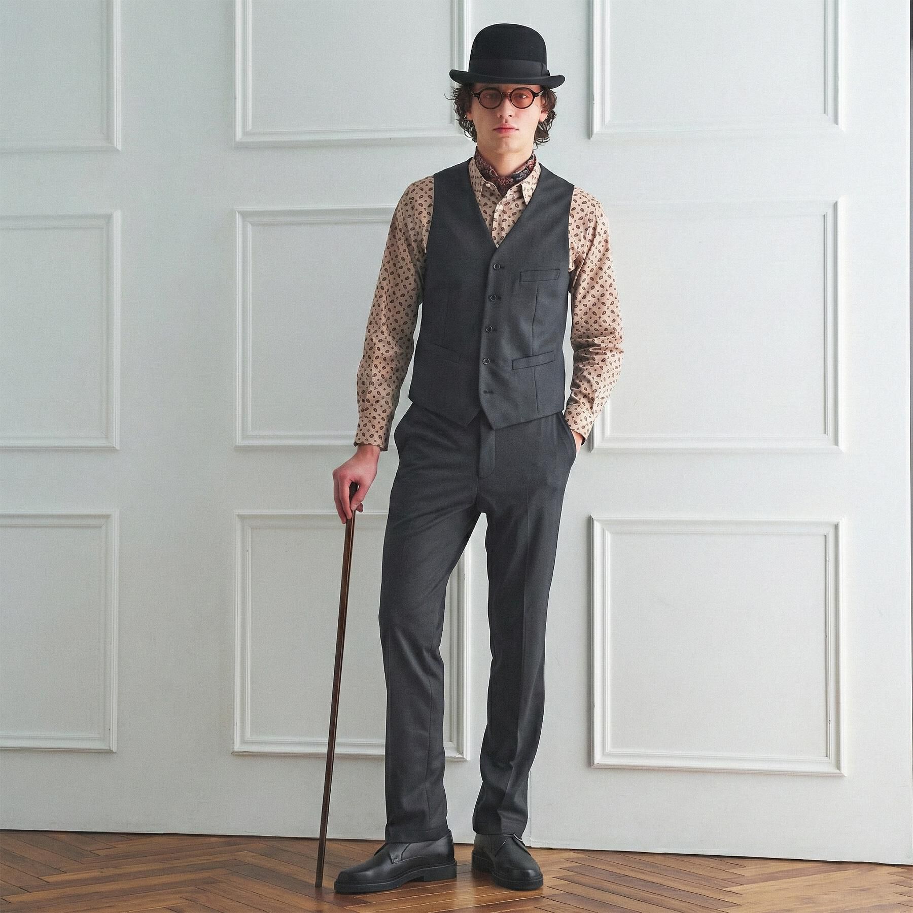 TAKEO KIKUCHI「【BOWLER HAT LABEL】ピンヘッドジャージ べスト」|スーツ|