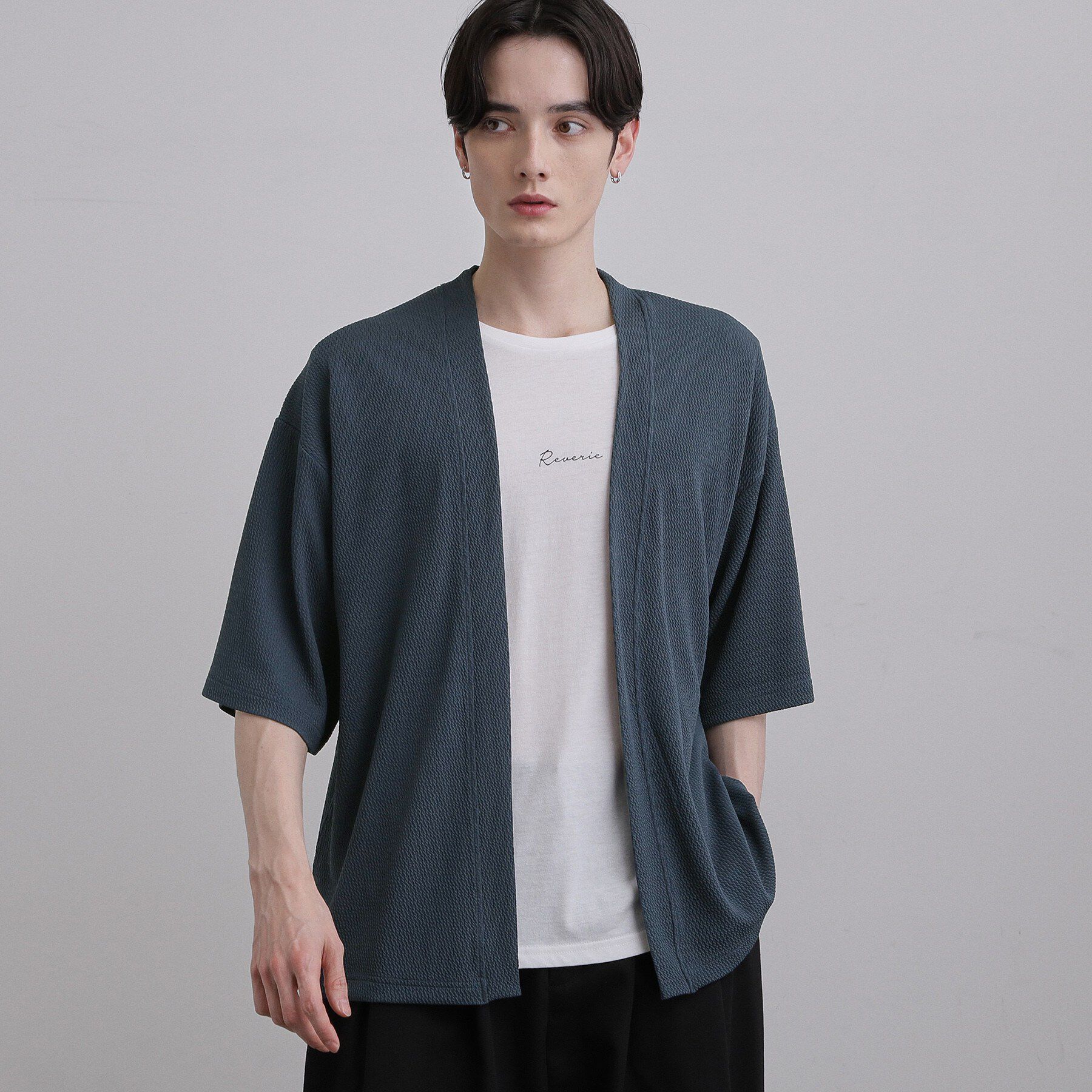 tk.TAKEO KIKUCHI「【2点セット】5分袖ボレロアンサンブル」|Tシャツ・カットソー|ネイビー(094)
