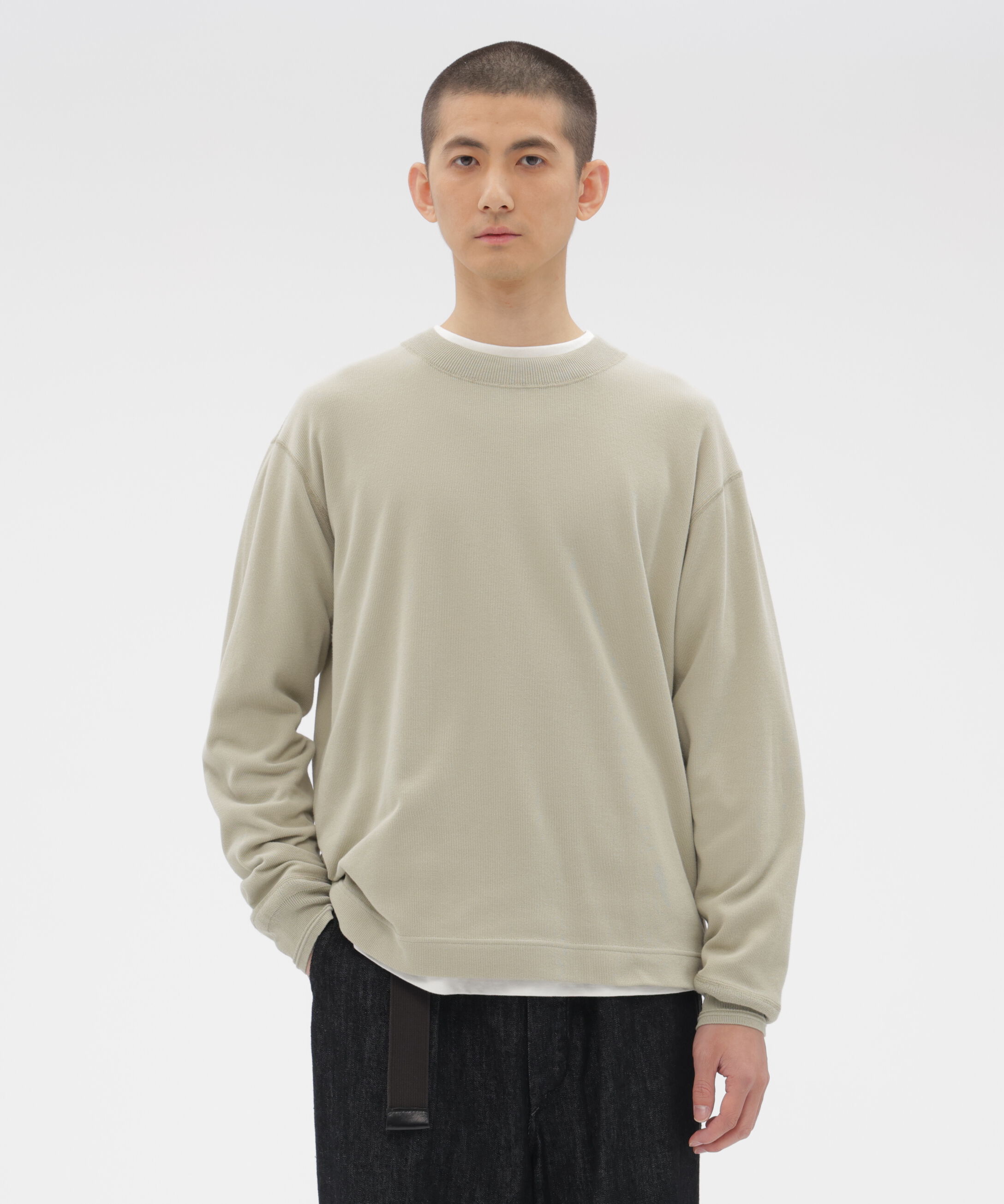 MHL.「FINE COTTON RIB JERSEY TOP」|Tシャツ・カットソー|STONE3