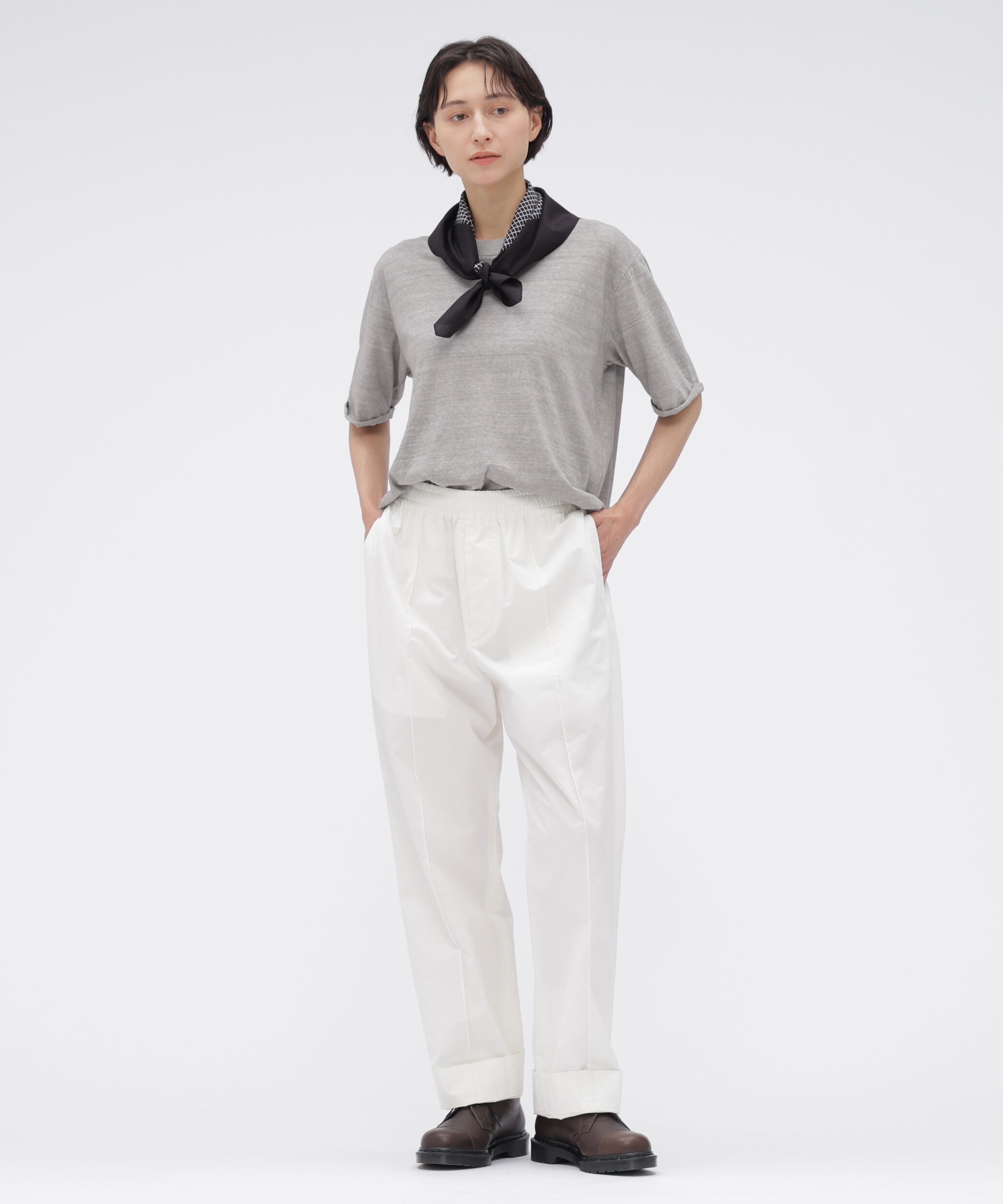 MHL.「PLAIN GRID SCARF」|バンダナ・スカーフ|
