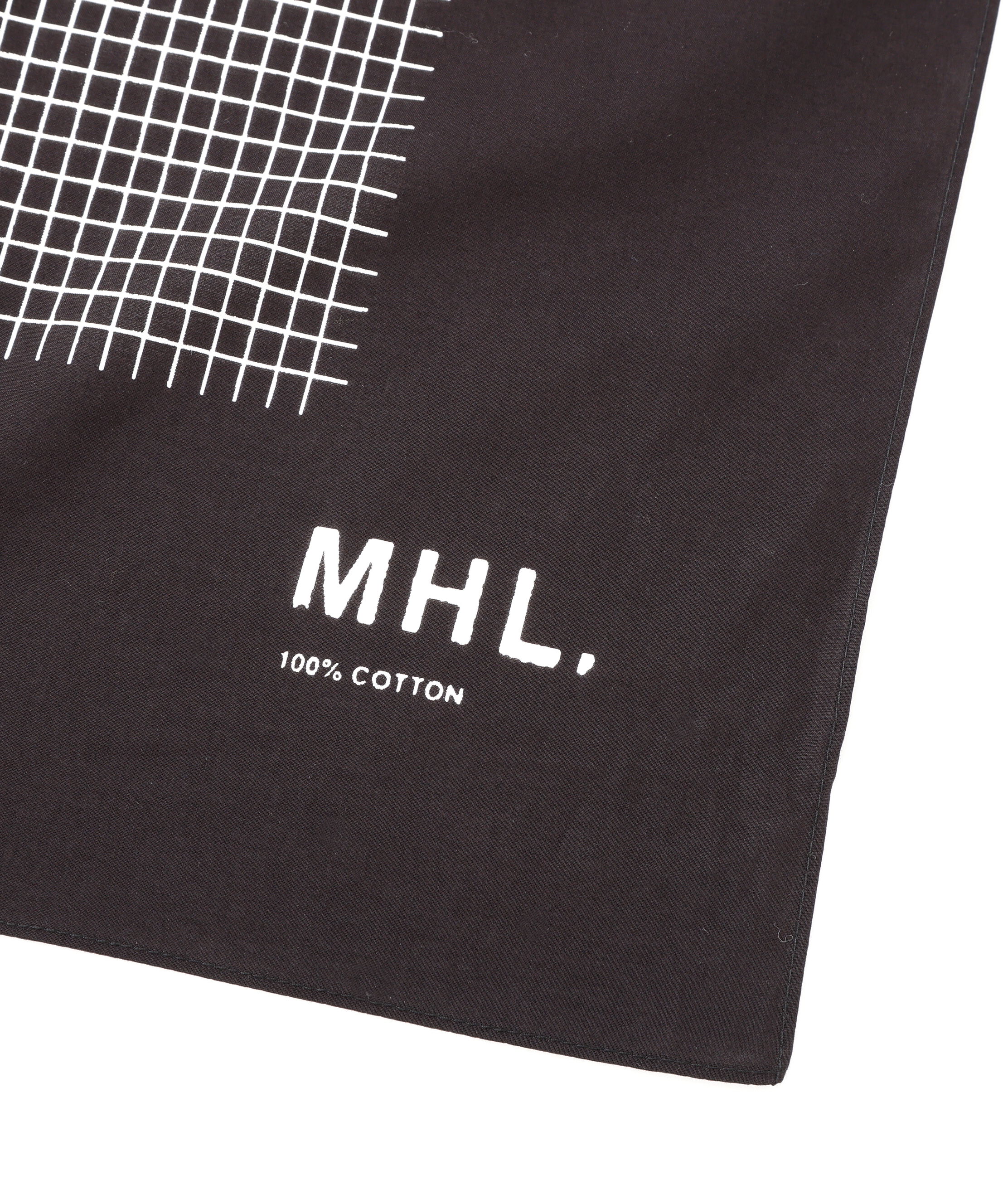 MHL.「PLAIN GRID SCARF」|バンダナ・スカーフ|