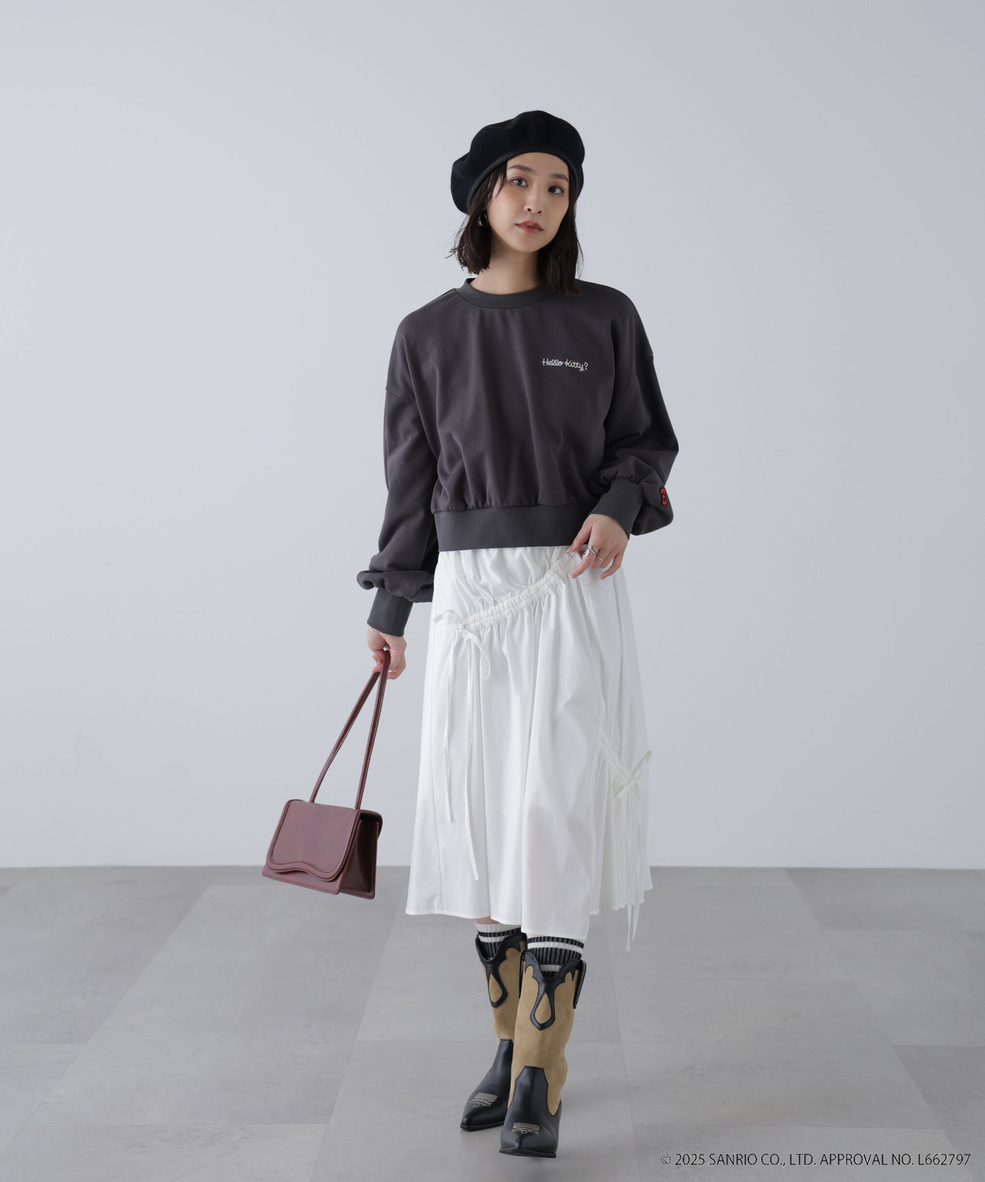  「ｻﾝﾘｵｷｬﾗｸﾀｰｽﾞｺﾗﾎﾞ SHORT SWEAT ｼｮｰﾄｽｳｪｯﾄ 胸LOGO&times;  」|Tシャツ・カットソー|