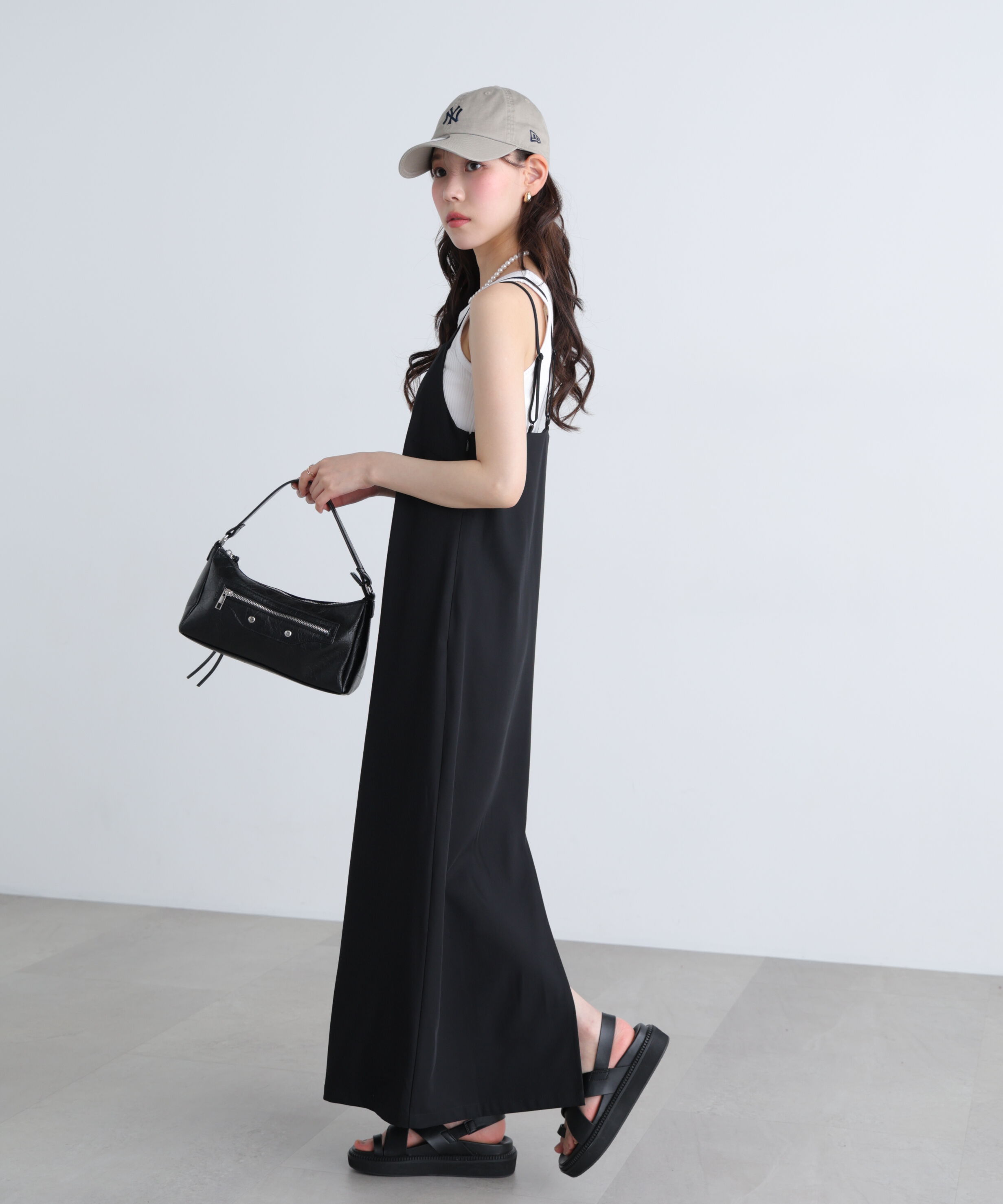  「2ストラップナローキャミワンピース」|ワンピース|