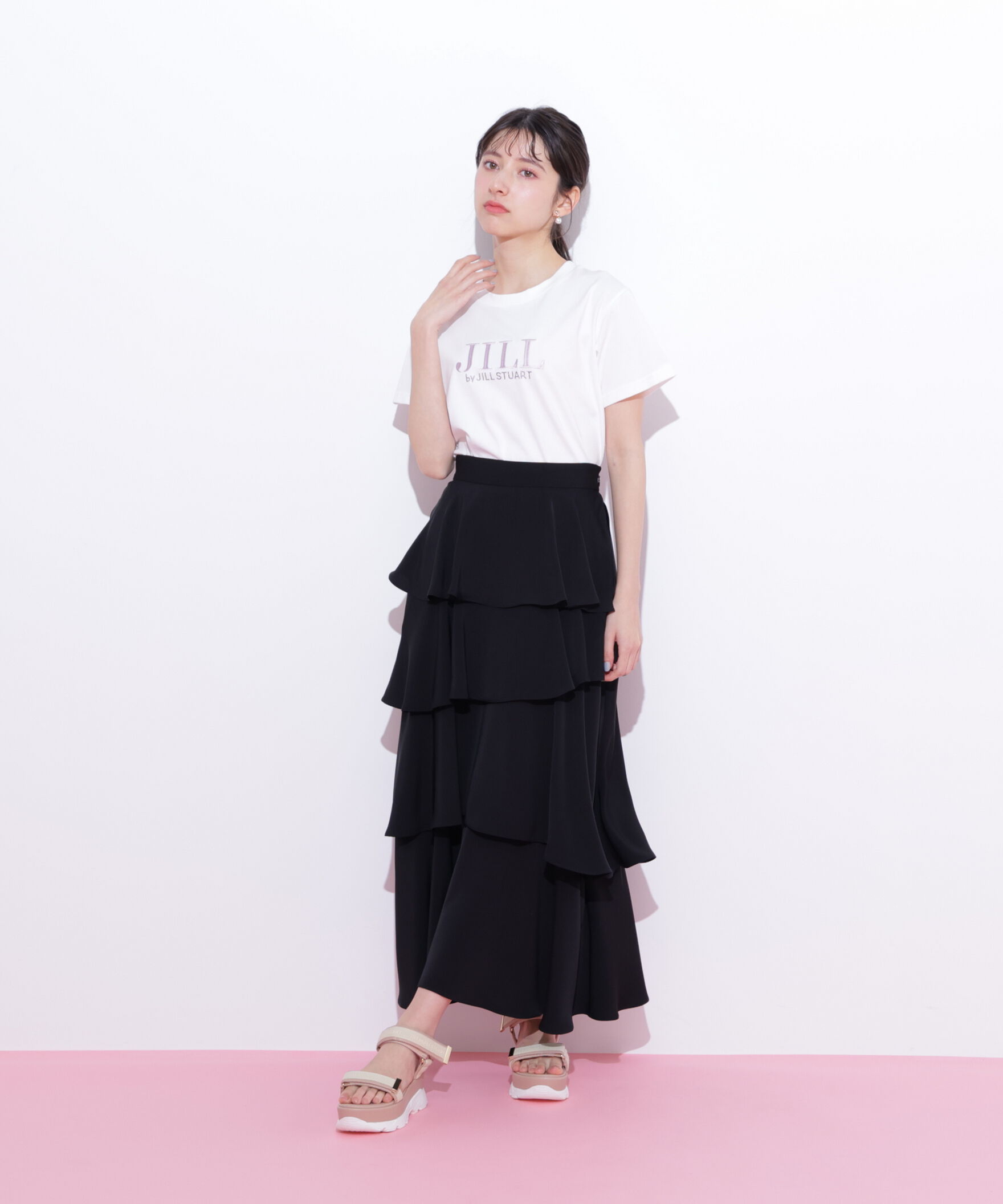  「オーガニックコットン刺繍＆ホットフィットロゴTシャツ」|Tシャツ・カットソー|