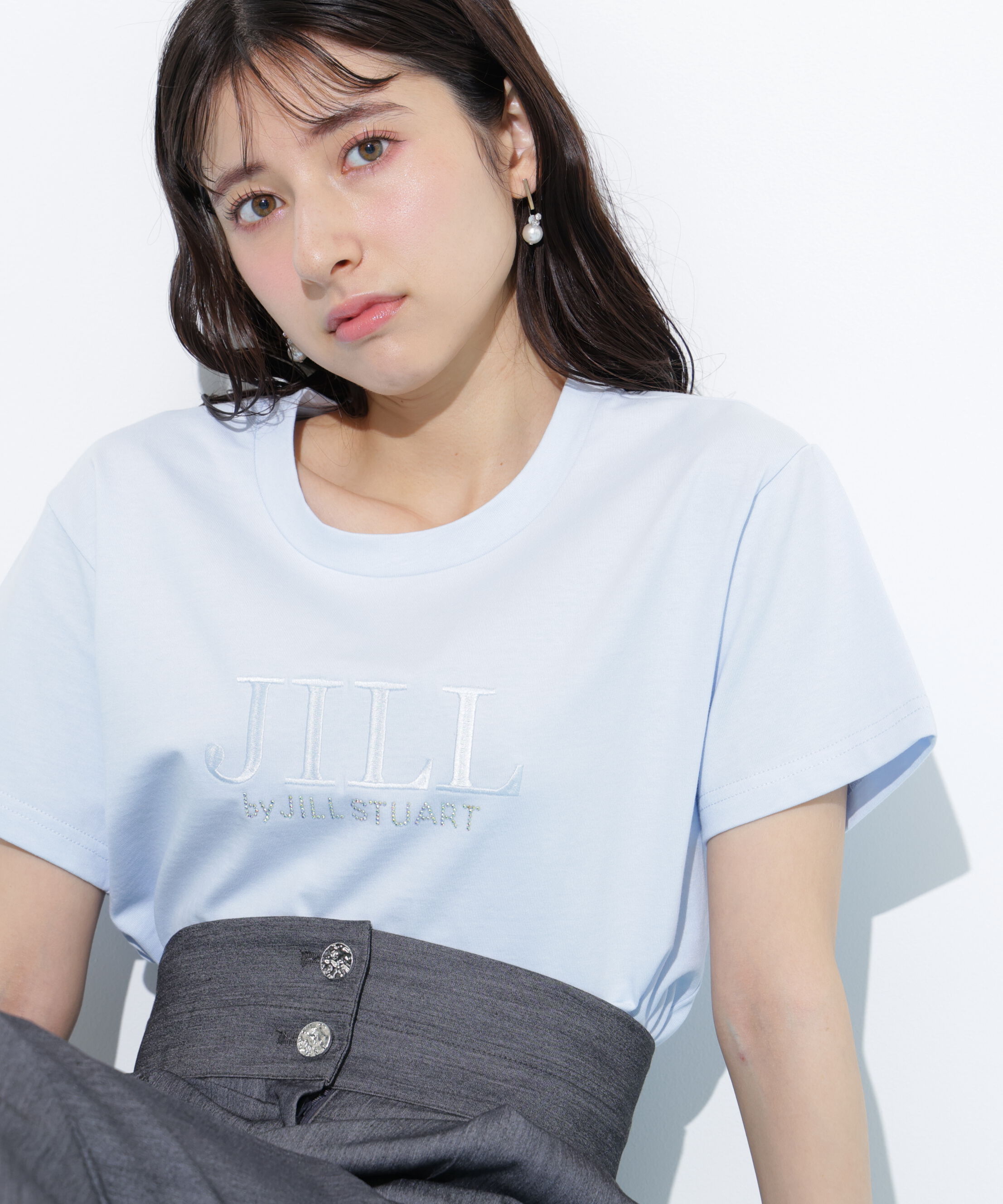  「オーガニックコットン刺繍＆ホットフィットロゴTシャツ」|Tシャツ・カットソー|