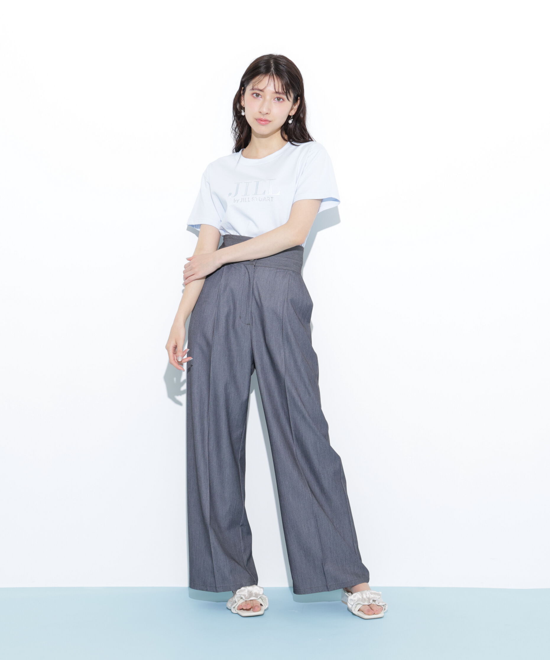  「オーガニックコットン刺繍＆ホットフィットロゴTシャツ」|Tシャツ・カットソー|