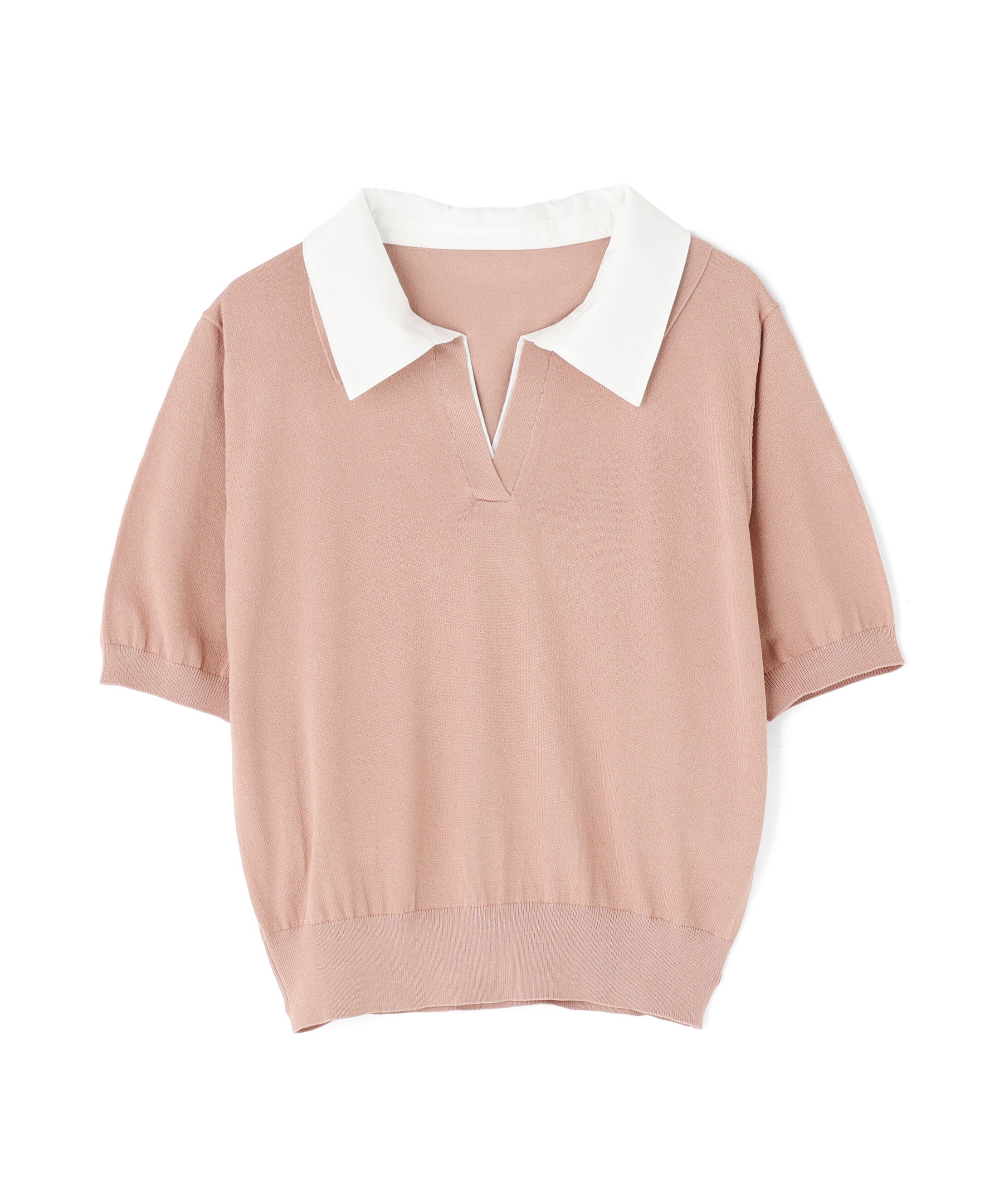 PROPORTION BODY DRESSING「〈a/mie〉レイヤード風ポロニット 26SS」|カーディガン|