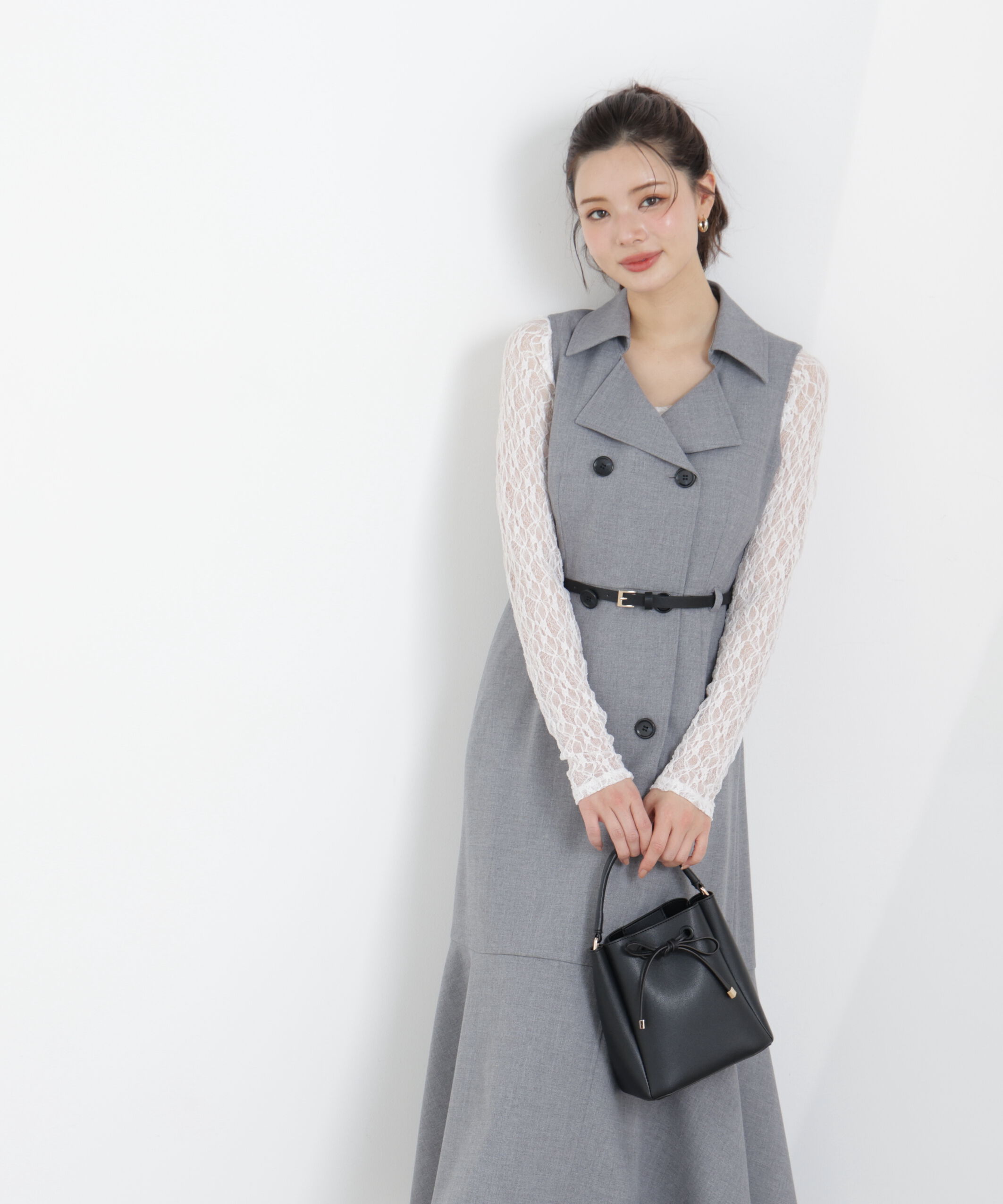 PROPORTION BODY DRESSING「トレンチジャンスカワンピース　26SS」|ワンピース|グレー