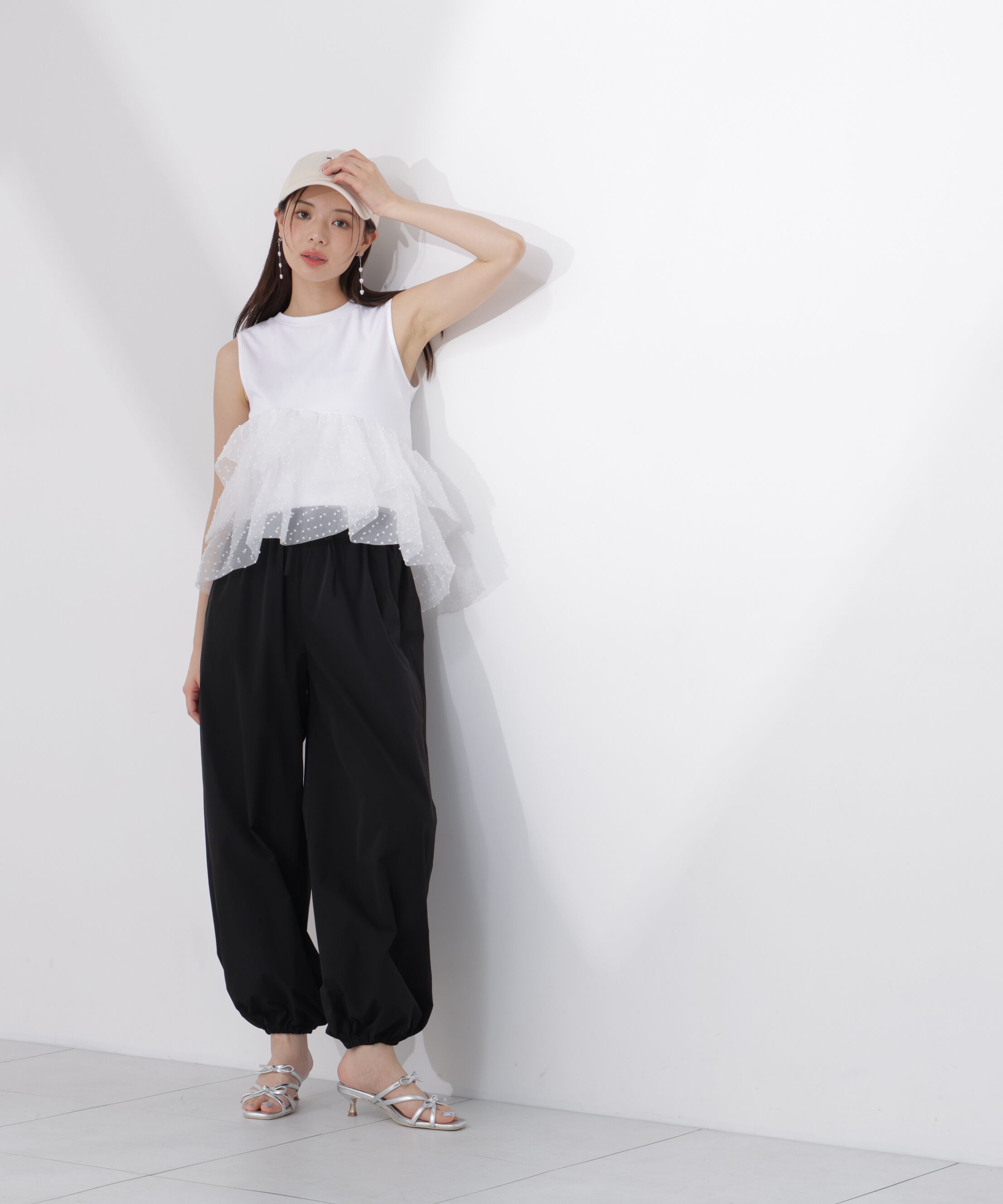 PROPORTION BODY DRESSING「＜EDIT COLOGNE＞ドットチュールカットソー」|Tシャツ・カットソー|
