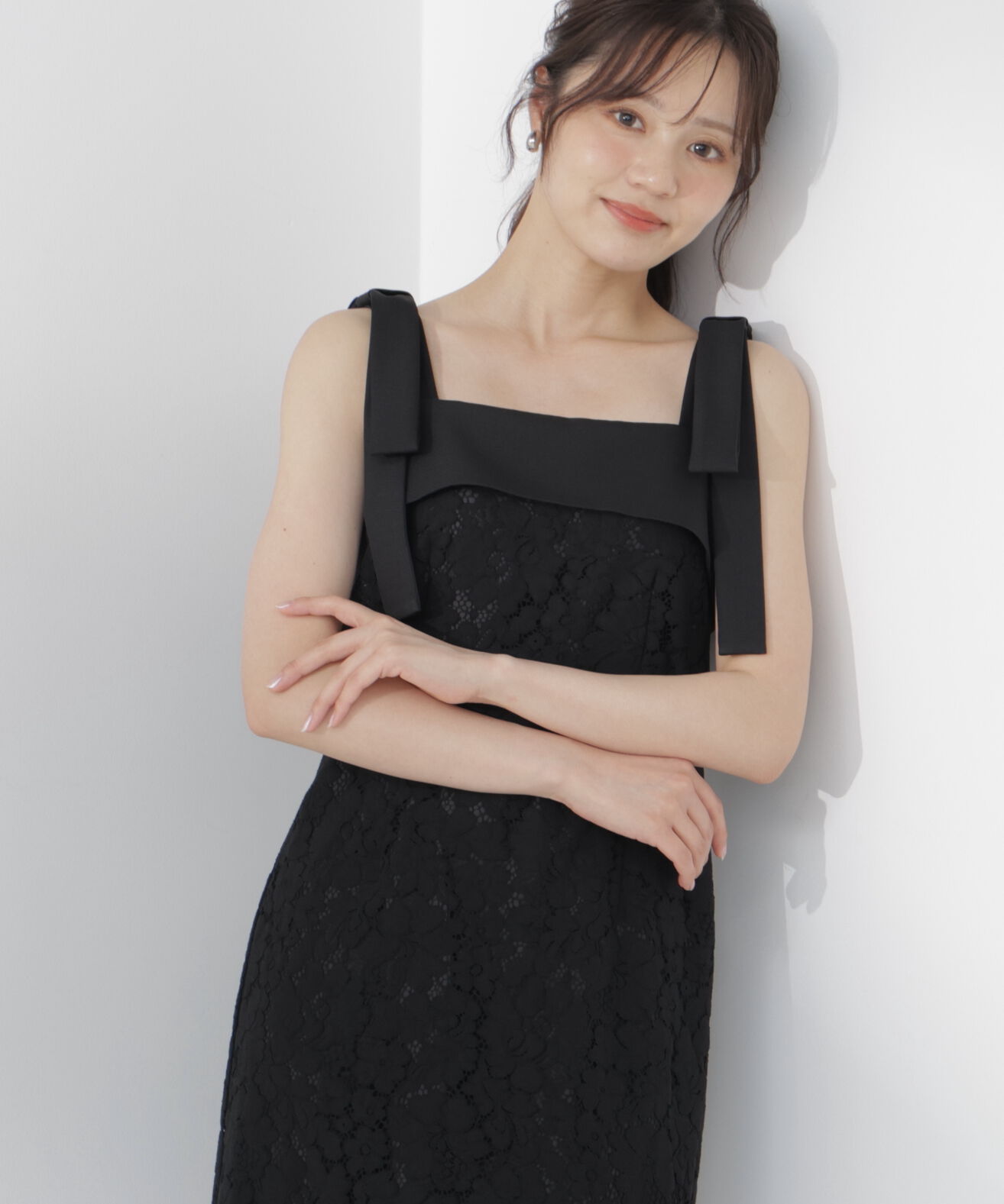 PROPORTION BODY DRESSING「リボン付きレースワンピース」|ワンピース|