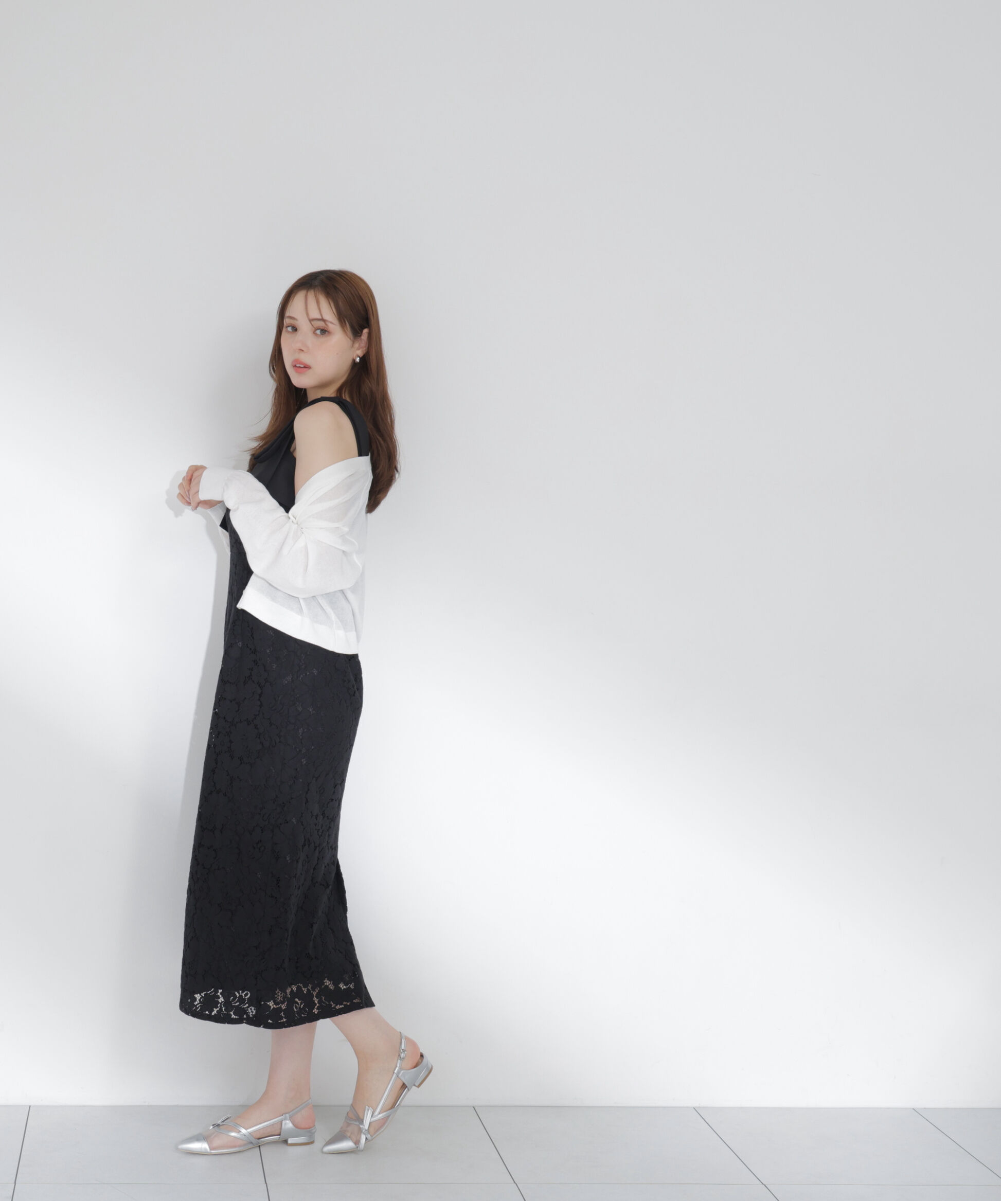 PROPORTION BODY DRESSING「リボン付きレースワンピース」|ワンピース|