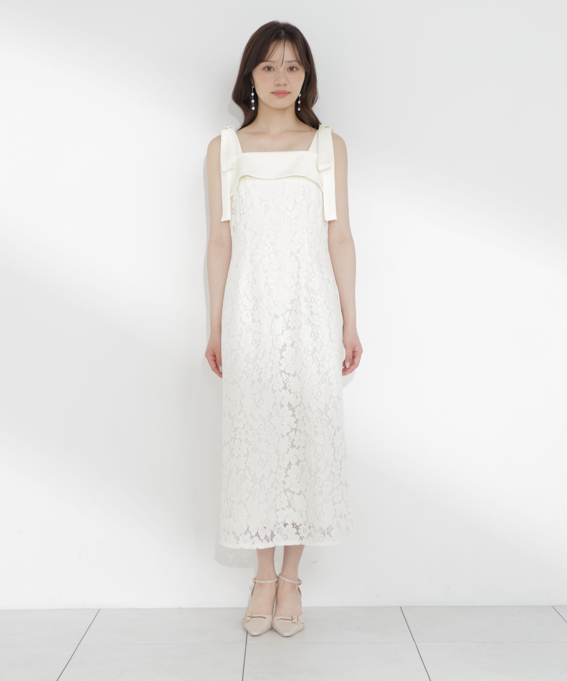 PROPORTION BODY DRESSING「リボン付きレースワンピース」|ワンピース|