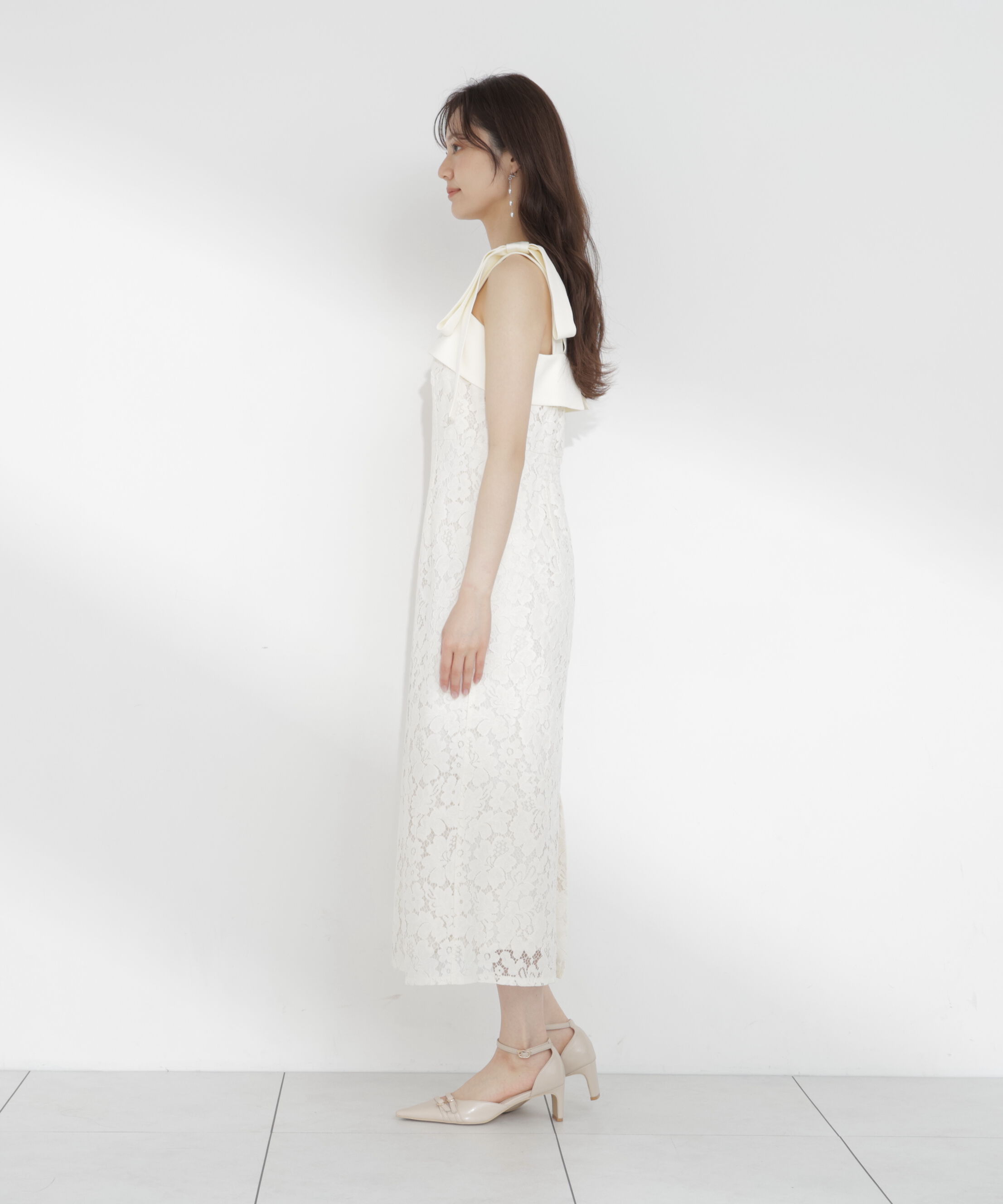 PROPORTION BODY DRESSING「リボン付きレースワンピース」|ワンピース|